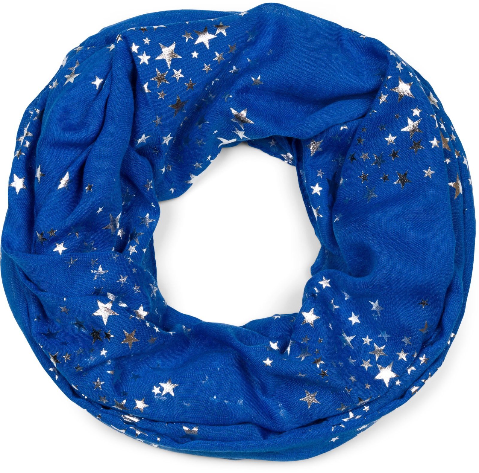 styleBREAKER Loop Loop Schal mit Metallic Sterne Print, (1-St) günstig online kaufen