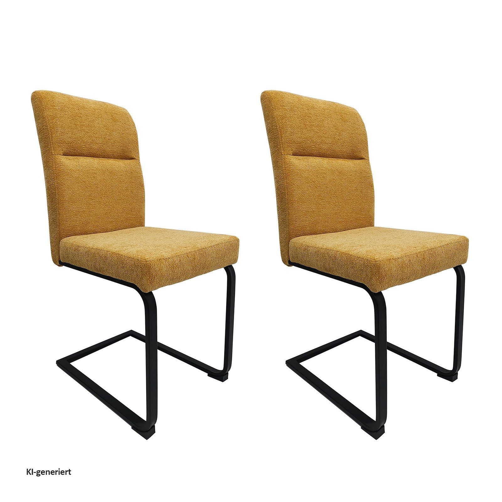 HTI-Living Esszimmerstuhl Schwingstuhl Liron Gelb 2er-Set (Set, 2 St), Esszimmerstuhl Freischwinger