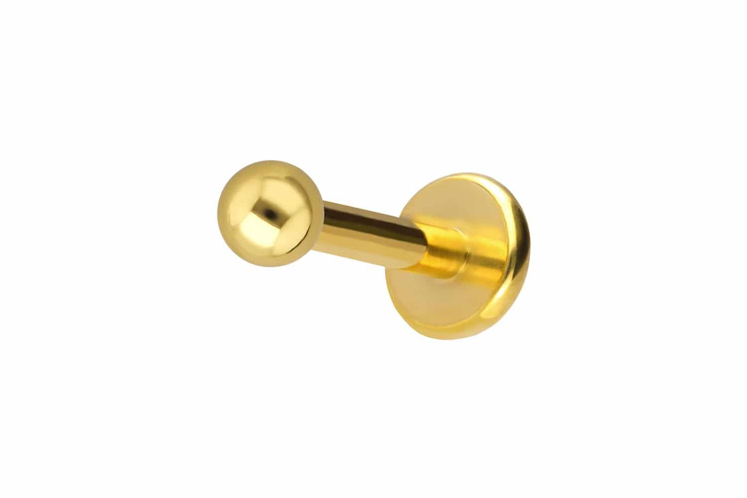 PIERCINGLINE Piercing-Set Titan Labret mit Innengewinde + 925er Silber Aufsatz KUGEL (Labrets, 1-tlg)