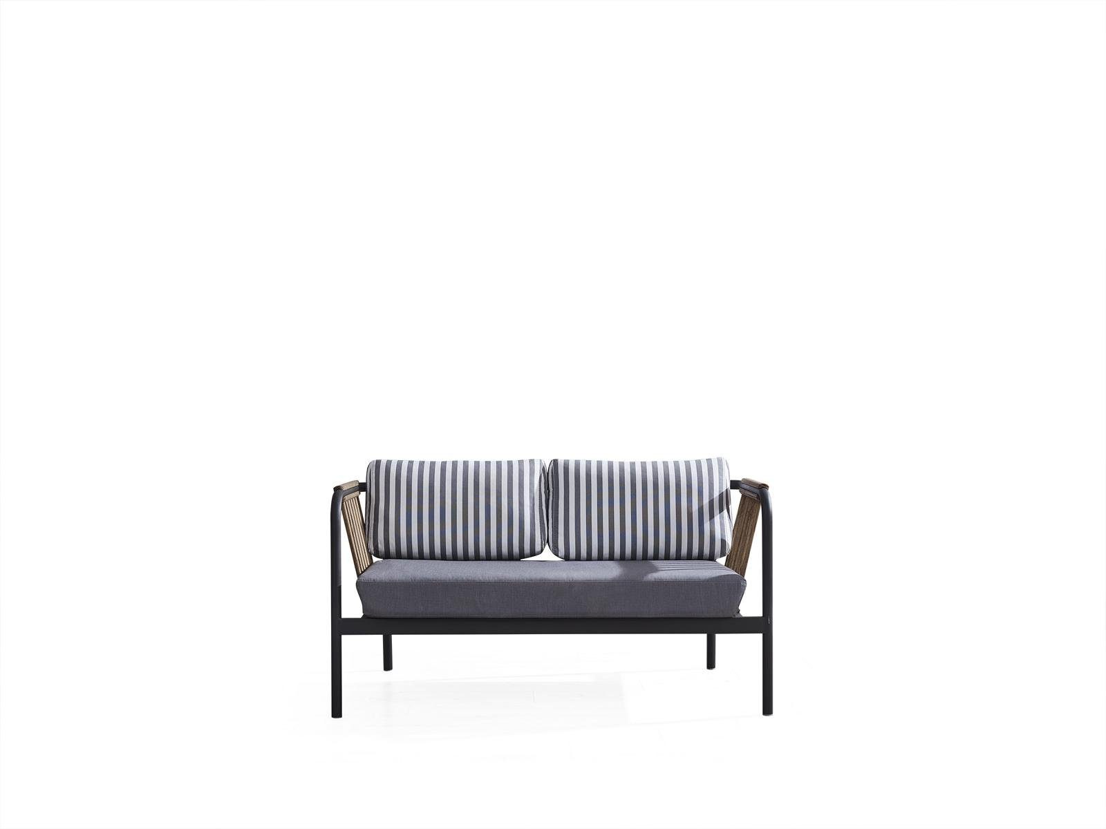 JVmoebel 2-Sitzer Modern Sofa 2 Sitzer Luxus Sofas Möbel Design Grau, Made in Europe