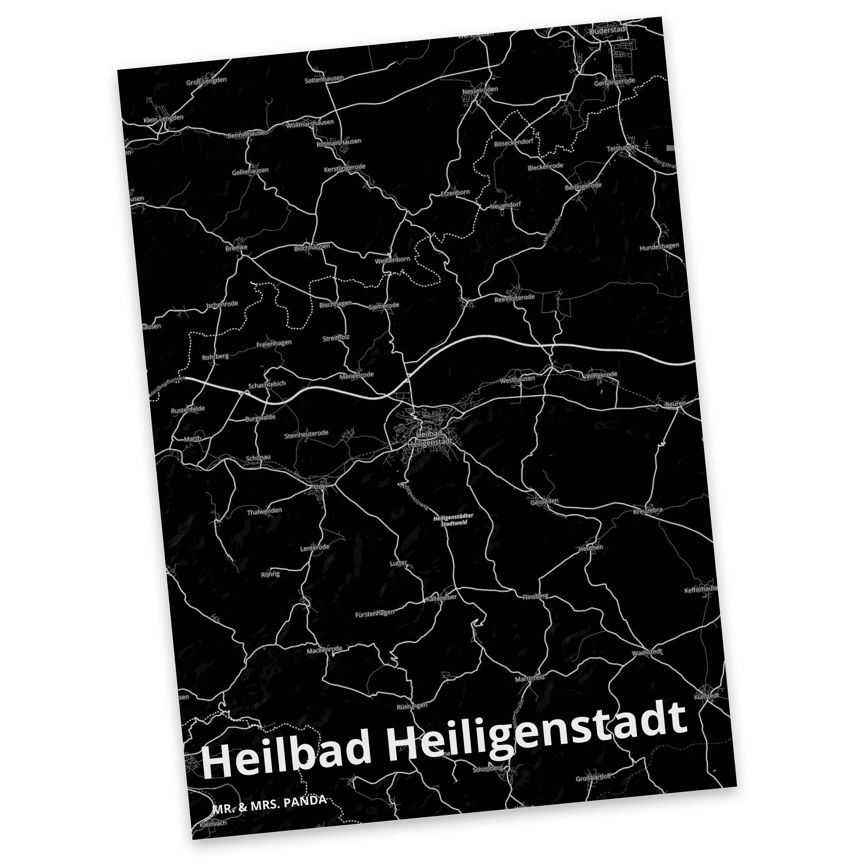 Mr. & Karte, Postkarte Dorf, Einladung, - Panda Geschenk, Ansichtskar Mrs. Heilbad Heiligenstadt