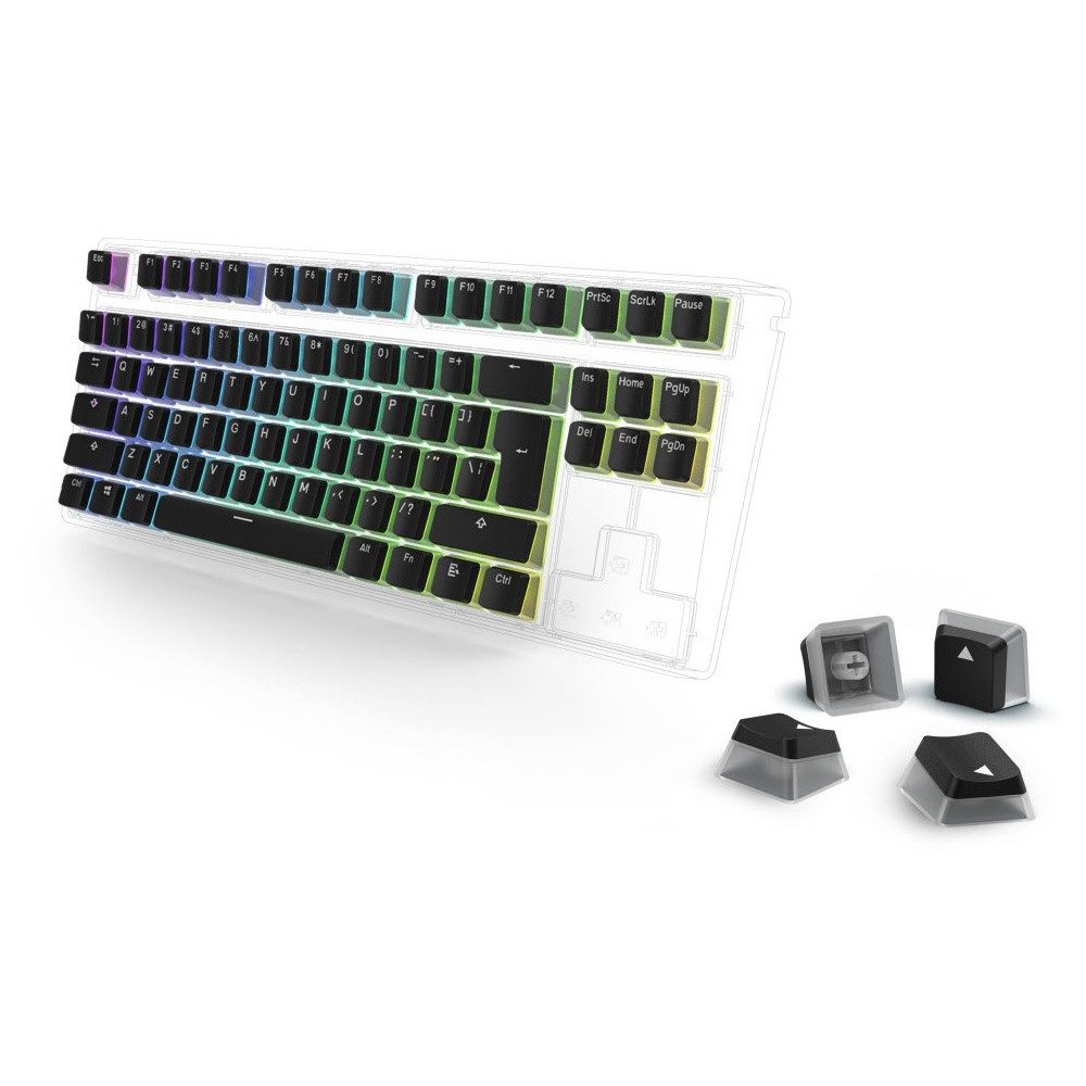 uRage Konsolen-Ladestation (Tastenkappen-Set, Kompatibel mit US/UK Layouts, Kompatibel mit US/UK Layouts)