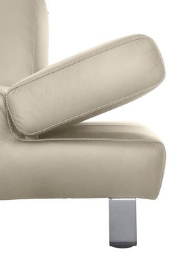 W.SCHILLIG 3-Sitzer taboo, mit Übertiefe, inklusive Armlehnenverstellung, mit Kontrastnaht