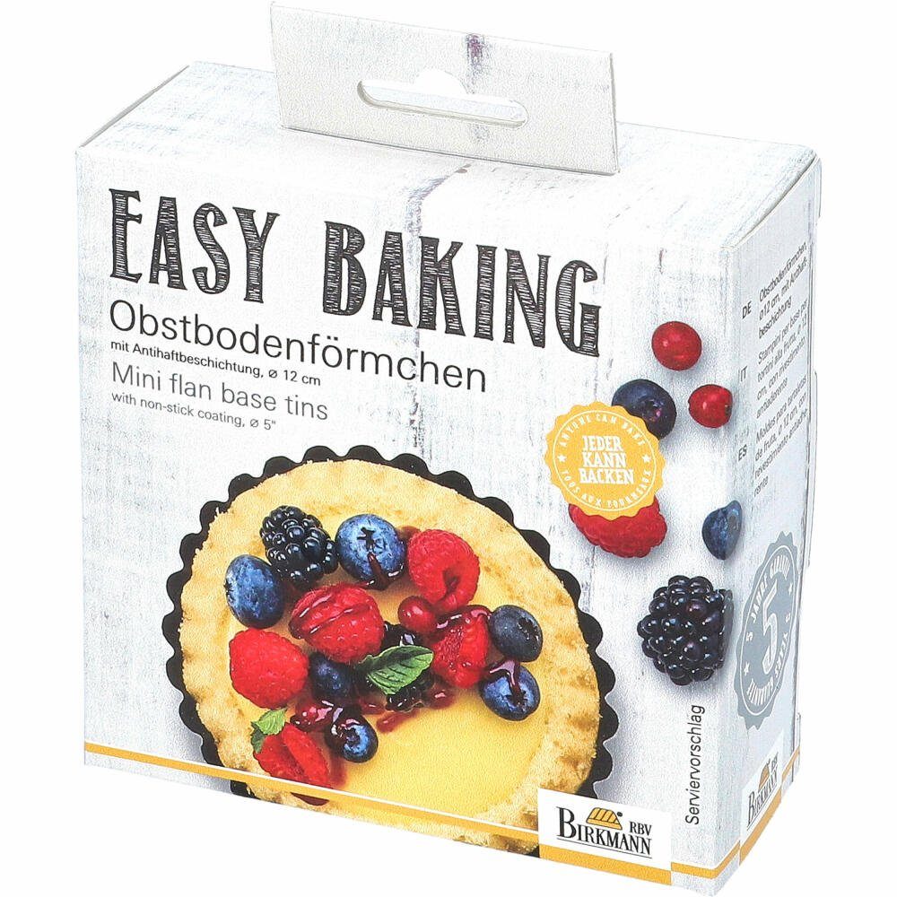 6er Baking cm Easy Birkmann Obstkuchenform Set Ø 12