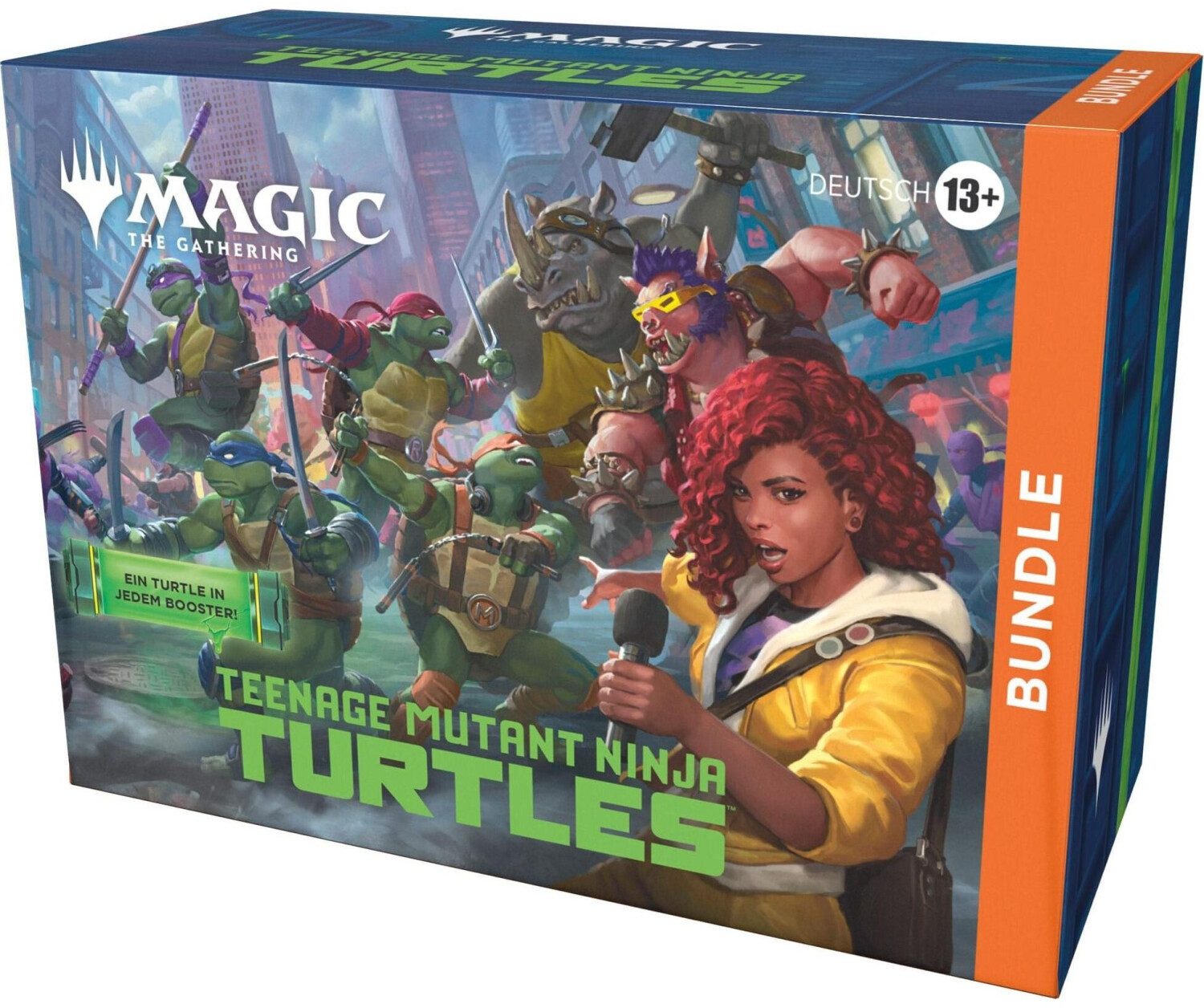 Magic the Gathering Sammelkarte Teenage Mutant Ninja Turtles Fat Pack Bundle Deutsch, Enthält 9 Play Booster Packs