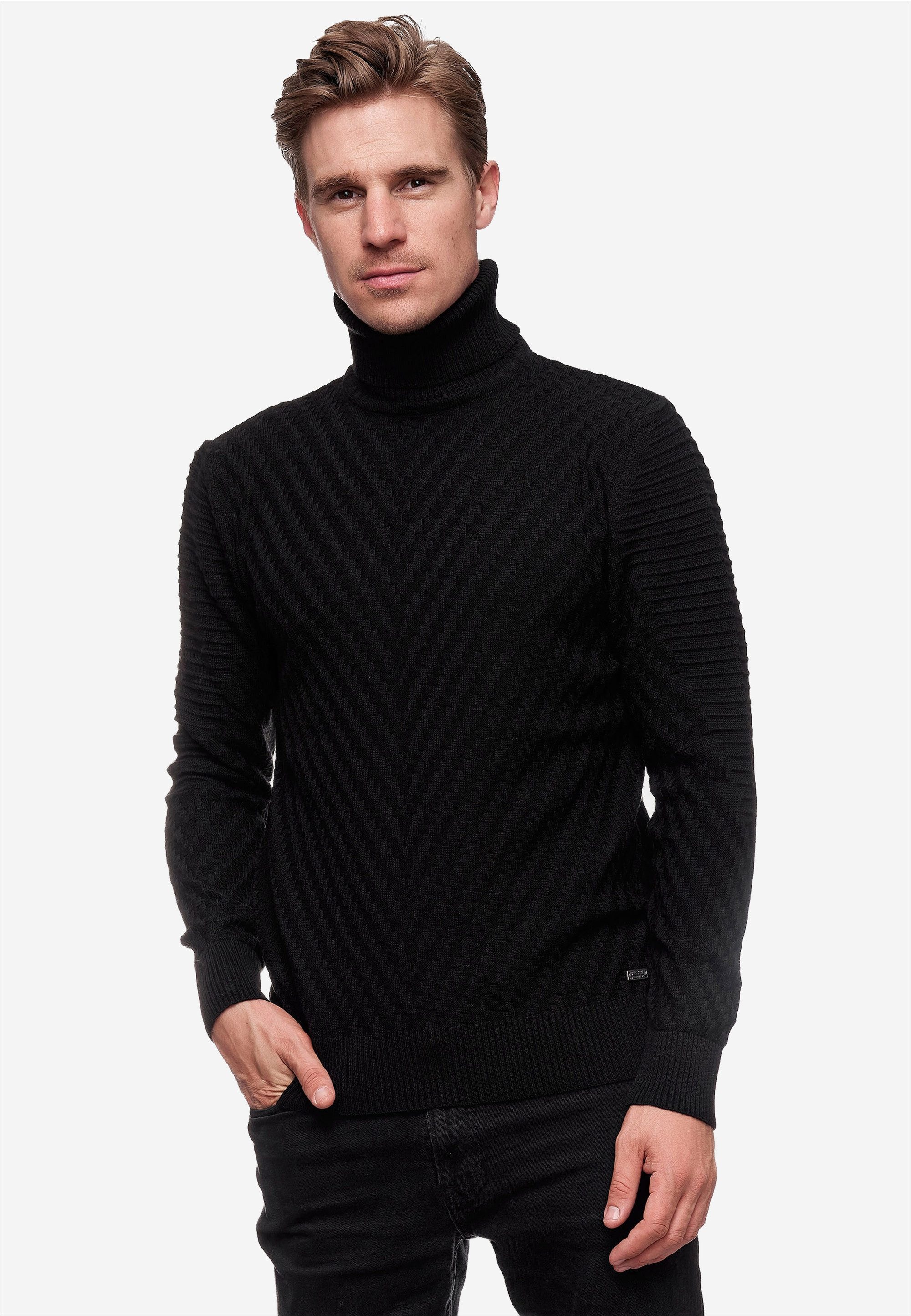 Rusty Neal Rollkragenpullover in stilvollem Feinstrick