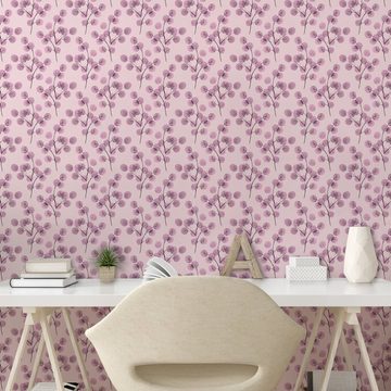 Abakuhaus Vinyltapete selbstklebendes Wohnzimmer Küchenakzent, Aquarell Rosy Blüten