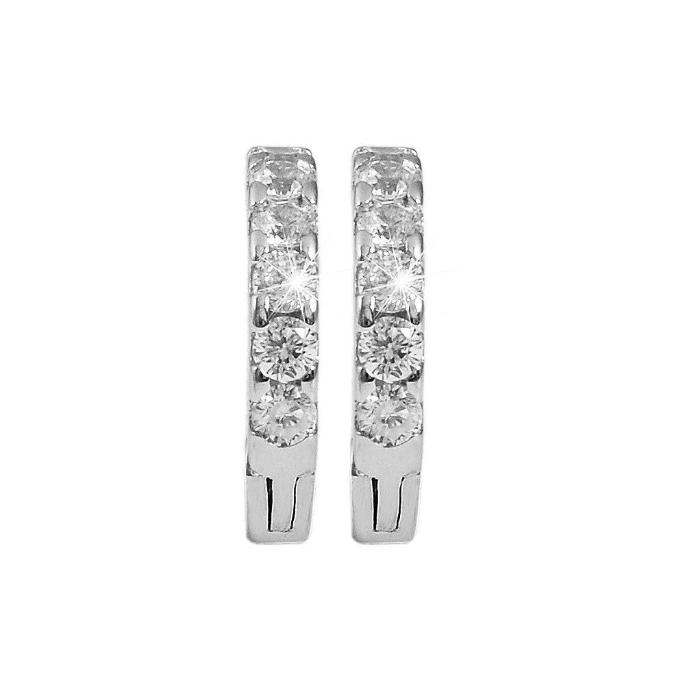 Klappcreolen Ohrringe – Klappcreole aus 925 Silber mit Zirkonia