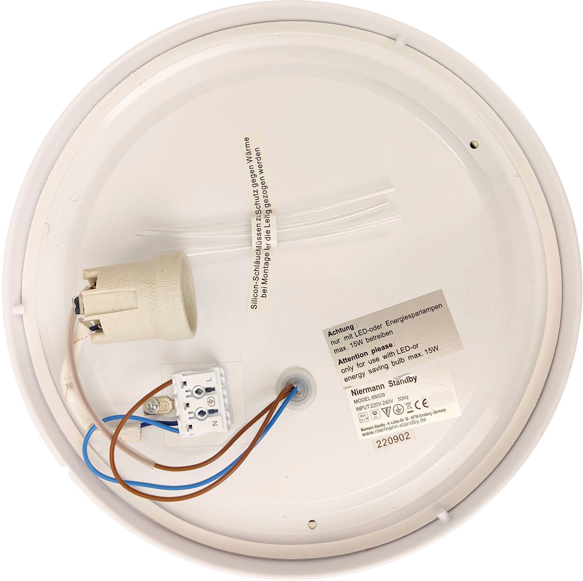 niermann Deckenleuchte Starlight, Nachtlichtfunktion, ohne Leuchtmittel, E27 Fassung für einfachen Leuchtmittelwechsel