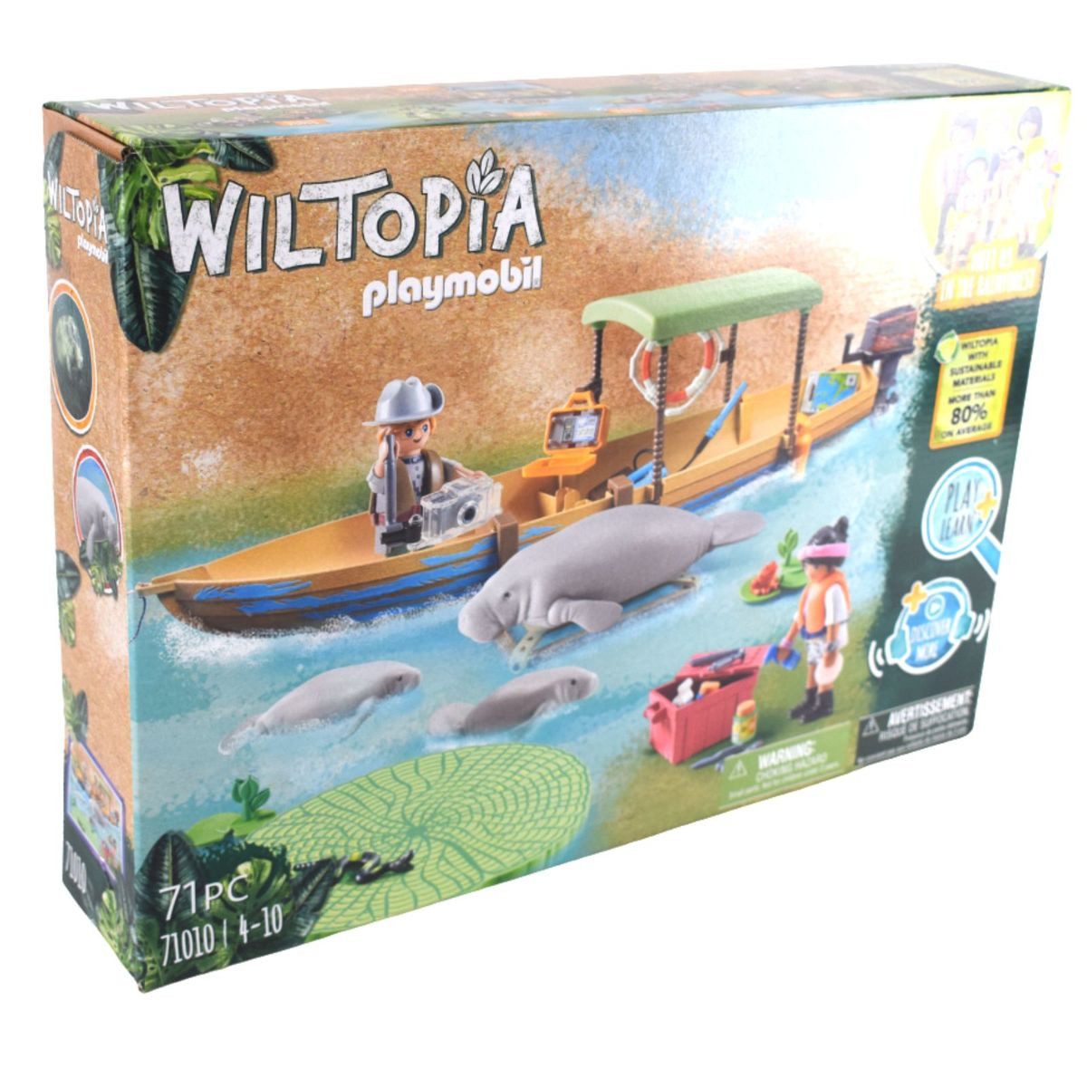 Playmobil® Wiltopia 71010 Bootsausflug mit Seekühen (Manatis) 71tlg. Play + günstig online kaufen