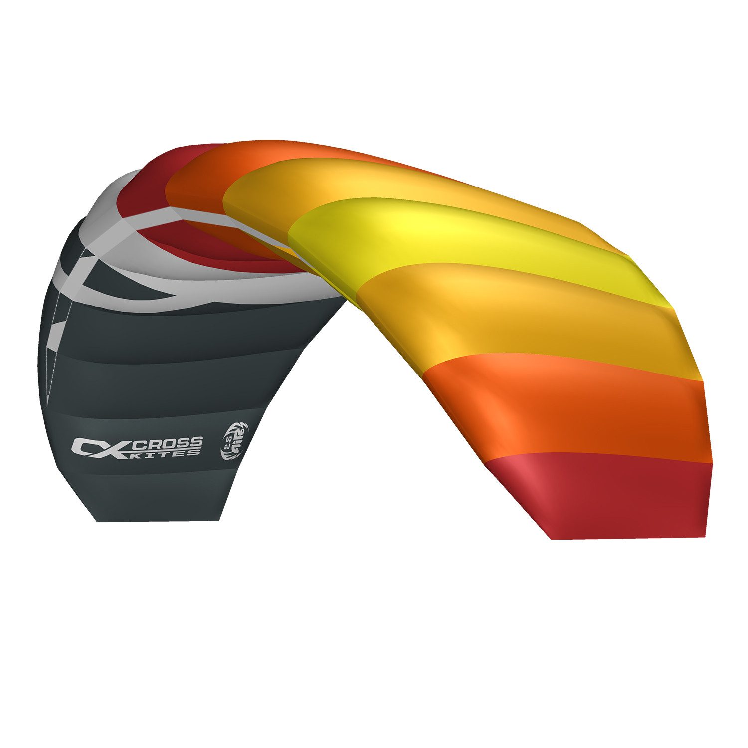 CrossKites Flug-Drache Lenkmatte Air 2.5 R2F Allround Lenkdrachen Zweileiner Kite, R2F Ausstattung (Ready to Fly) inkl. Leinen und Lenkschlaufen