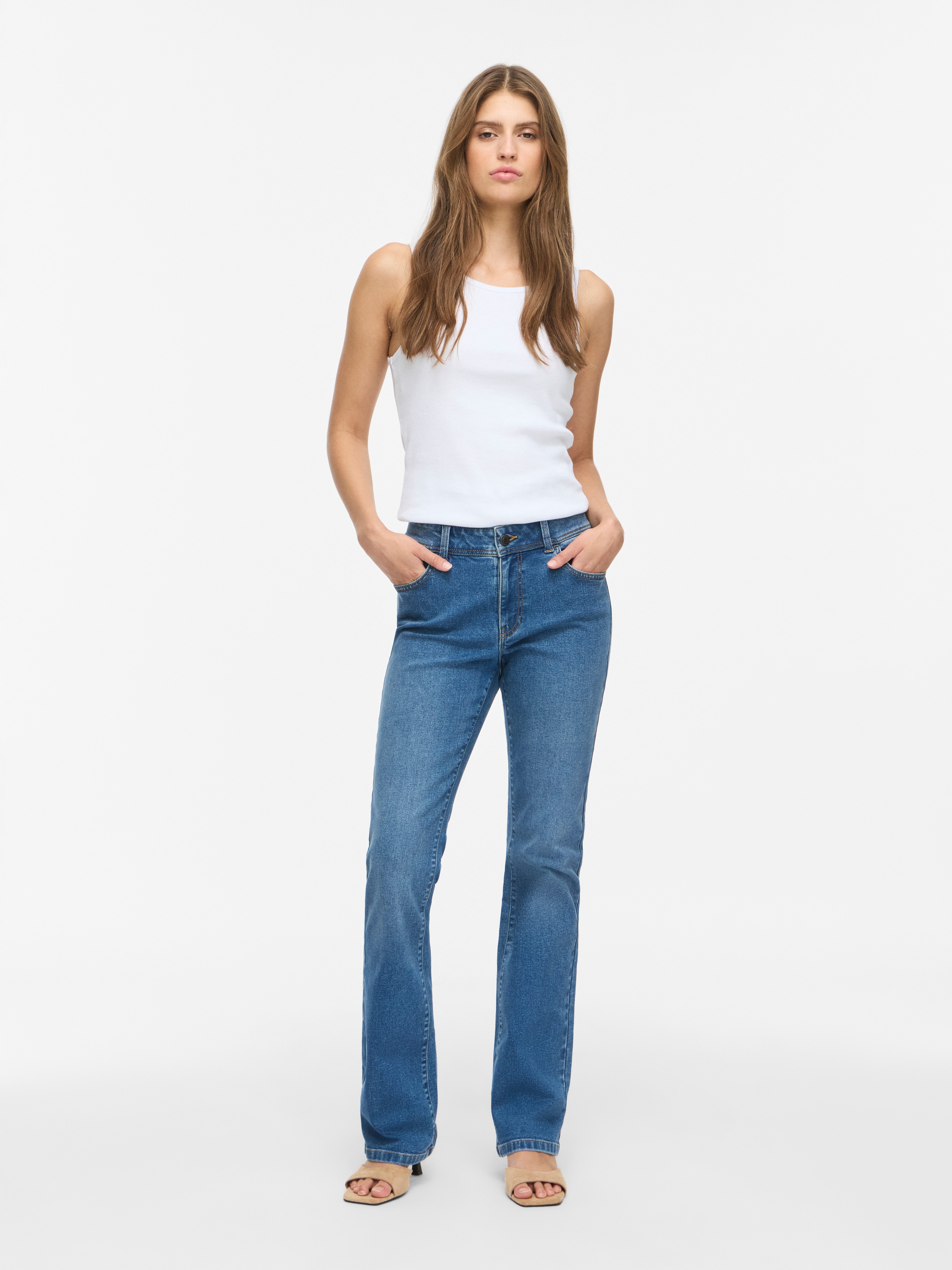 Noisy may Bootcut-Jeans NMSTEVIE MW BOOTCUT JEANS VI632MB Baumwollmischung – Bild 5 von 5