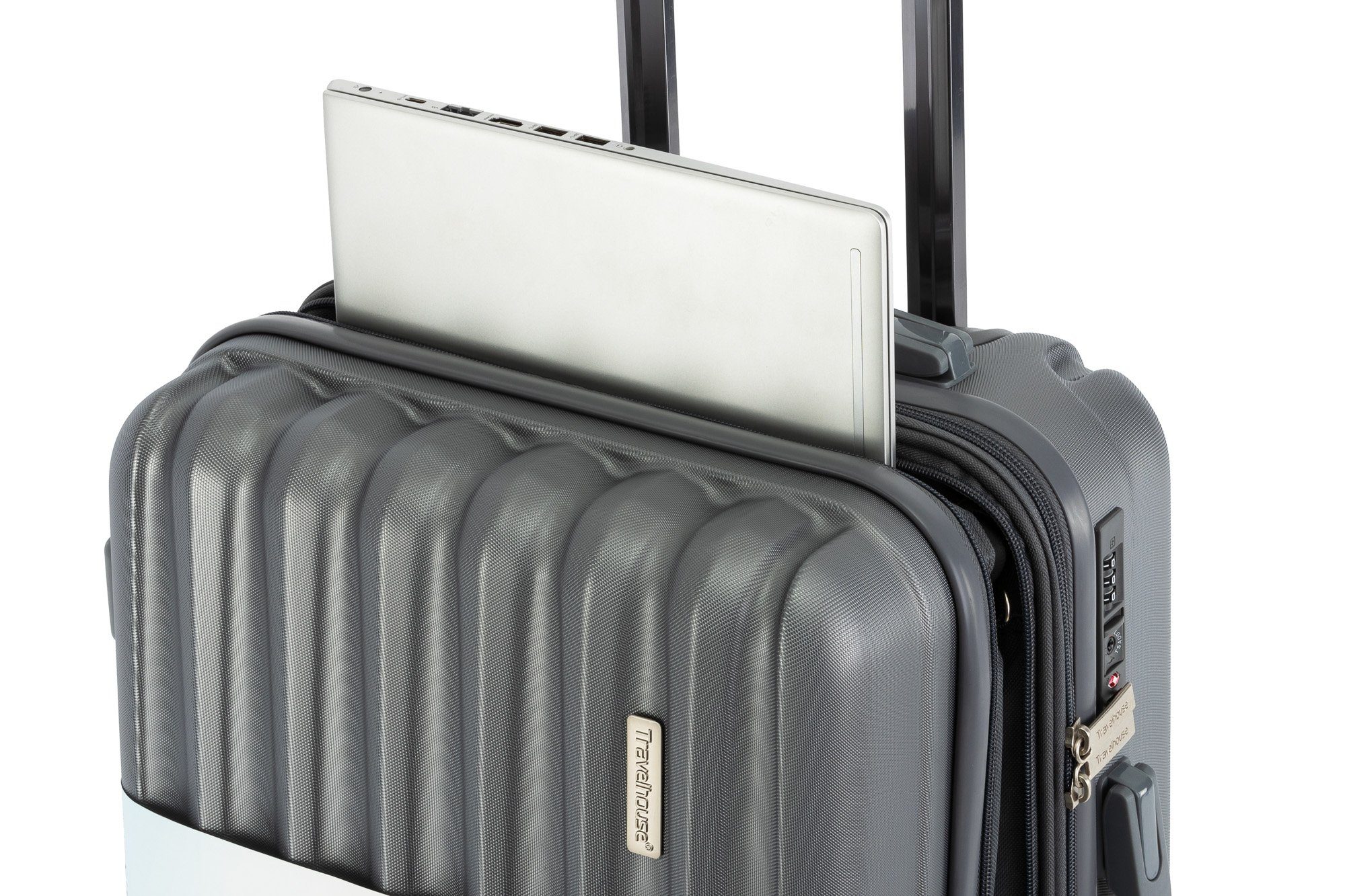 Travelhouse Handgepäck-Trolley Porto, 4 Rollen, Laptopfach in Dehnfalte, Sc günstig online kaufen