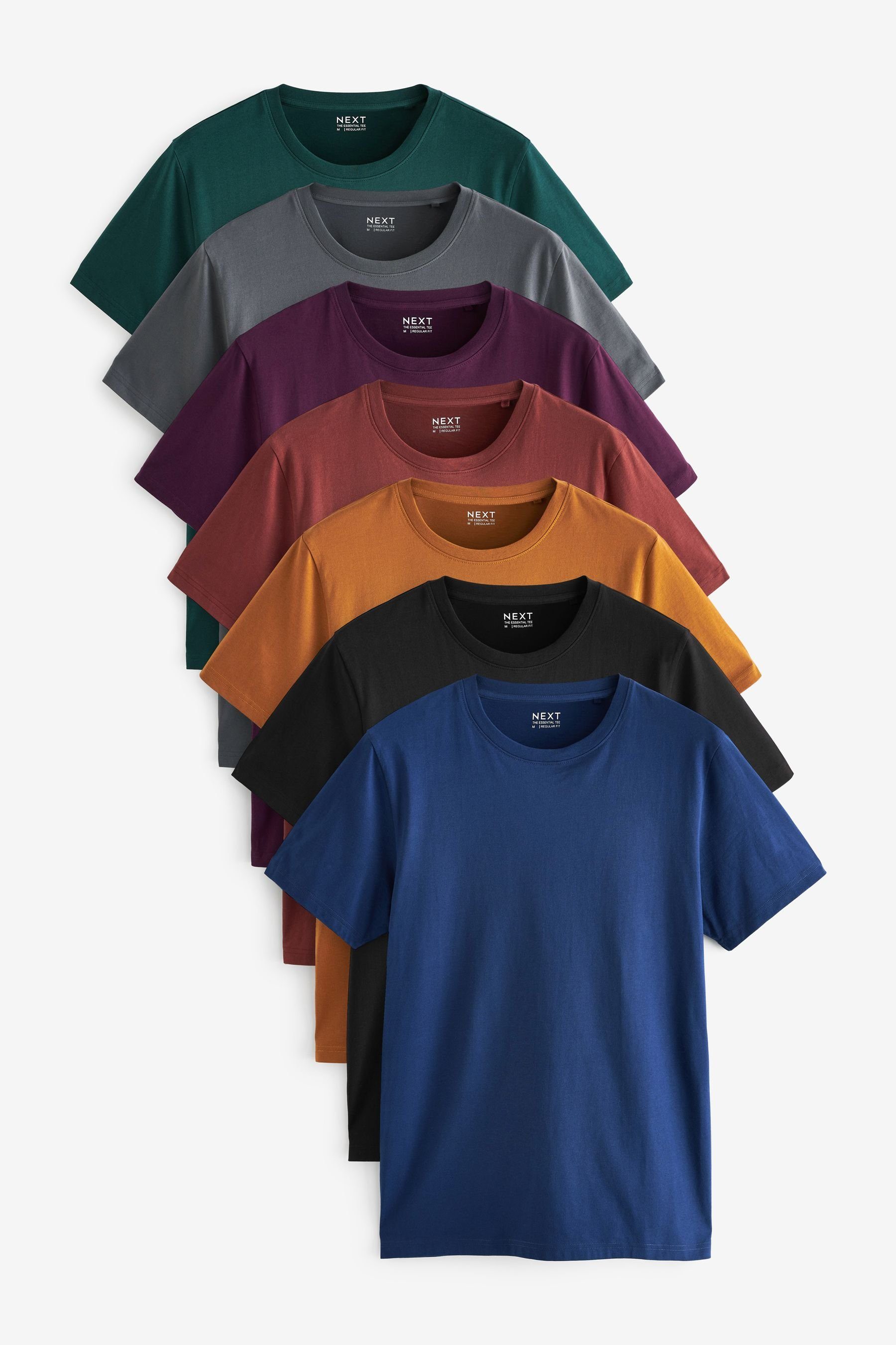 Next Brown/Green/Cobalt/Slate/Purple/Black/Amber T-Shirt Rust (1-tlg)