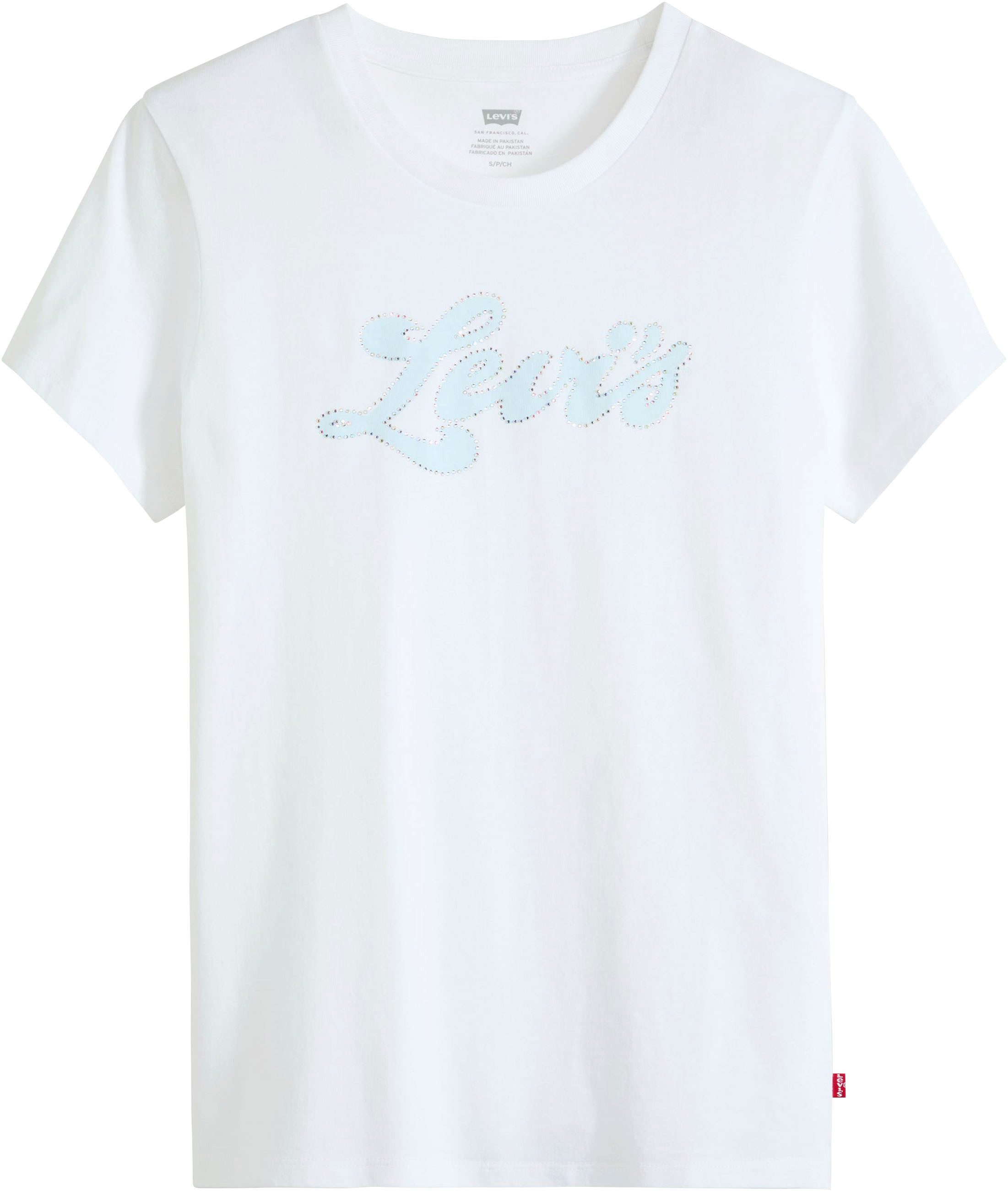 RHINESTONE SPORTY LEVIS BRIGHT WHITE