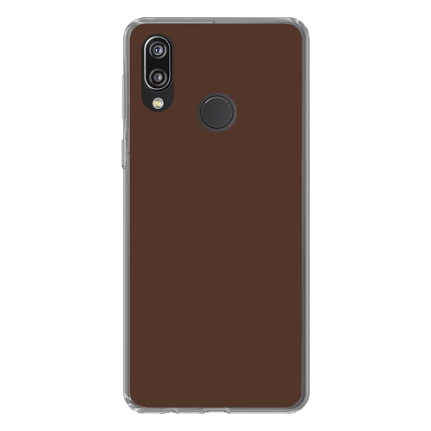 MuchoWow Handyhülle für Huawei P20 Lite (2020) Braun - Dunkel - Farben, Handy Case, Silikon, Bumper Case Dünn
