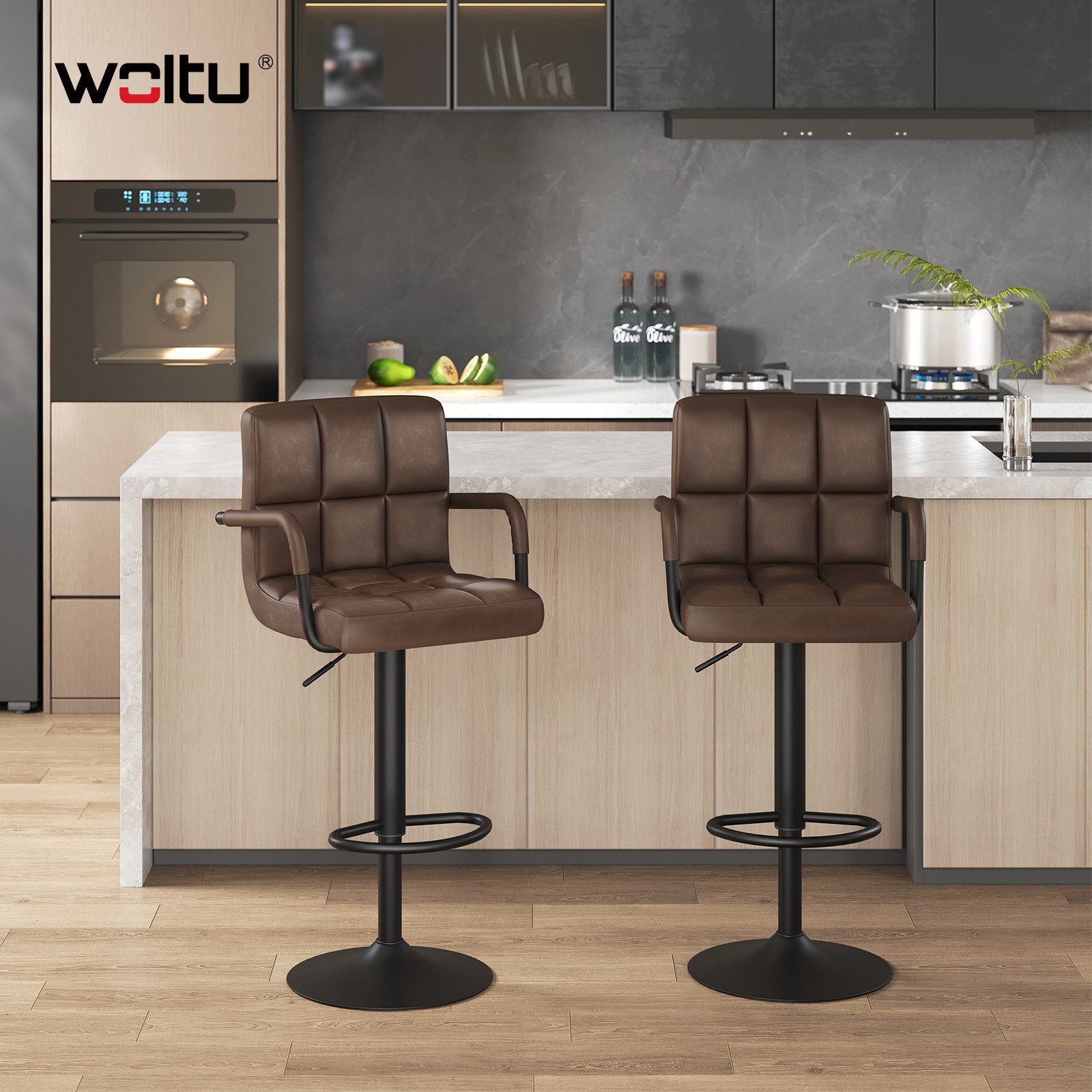 Woltu Barhocker (1 St), mit Rückenlehne, günstig online kaufen
