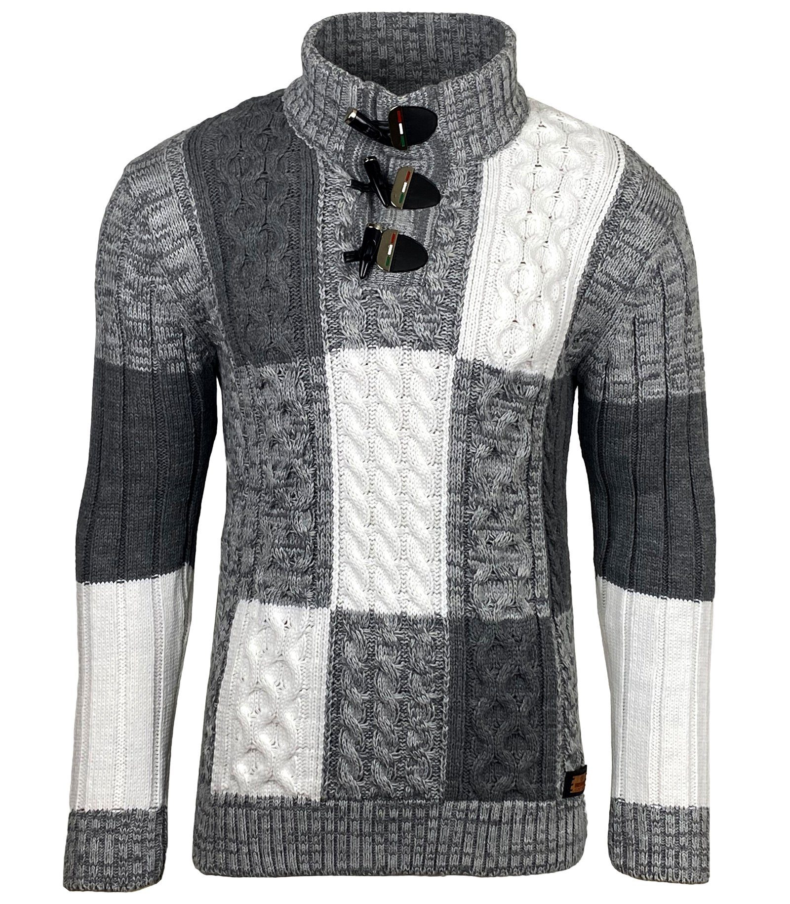 Baxboy Strickpullover Baxboy Herren Grobstrick Pullover günstig online kaufen