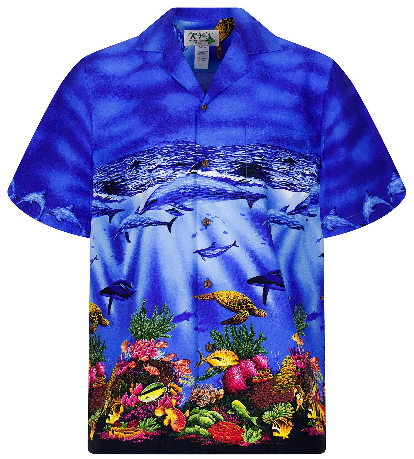 KY's Hawaiihemd Delfine Original Hawaiihemd mit günstig online kaufen