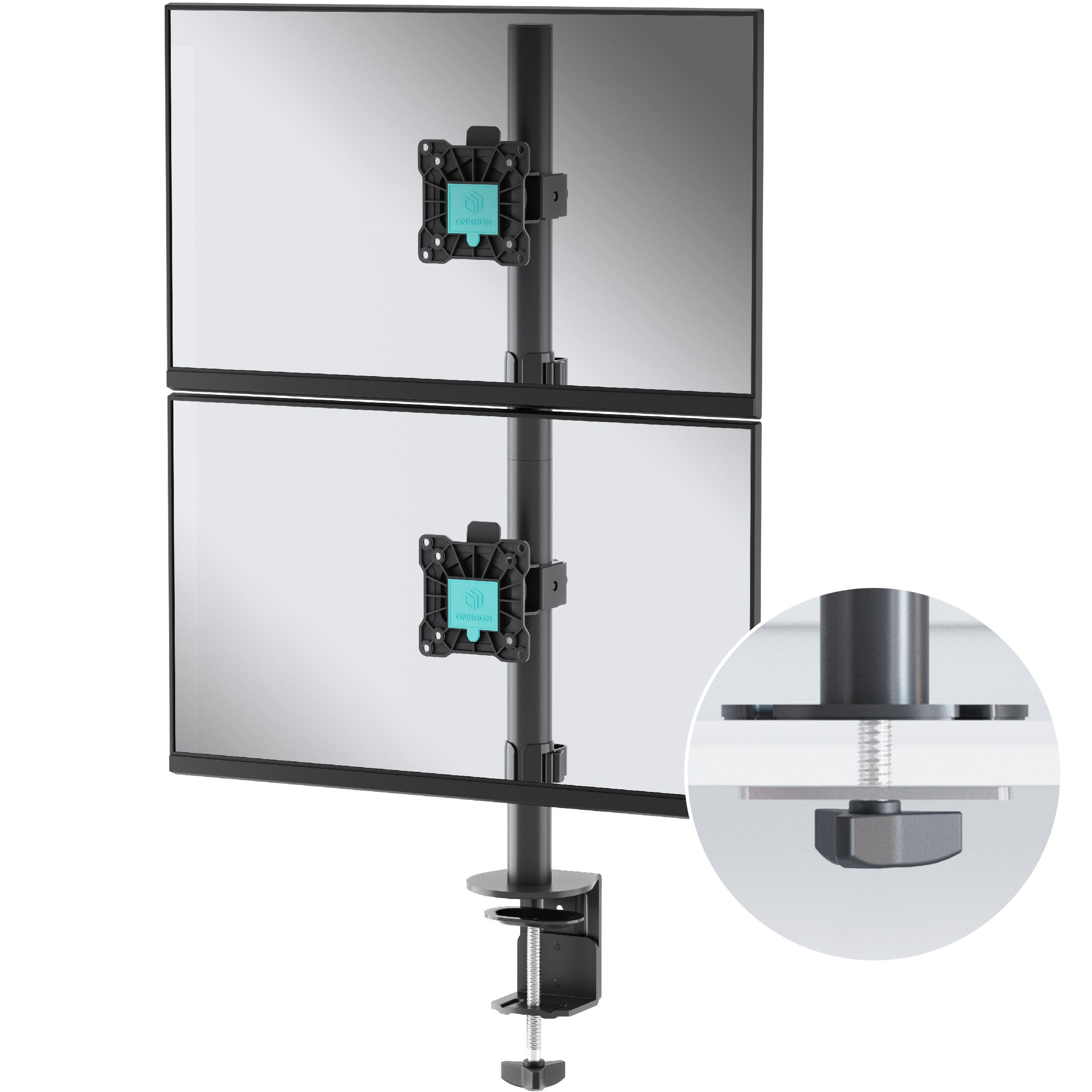 ONKRON Monitor-Halterung 13-32 Zoll, bis 8 kg, VESA 75x75-100x100, G50-B, (bis 34 Zoll, neigbar, schwenkbar, drehbar, Gasdruckfeder, Kabelmanagement)