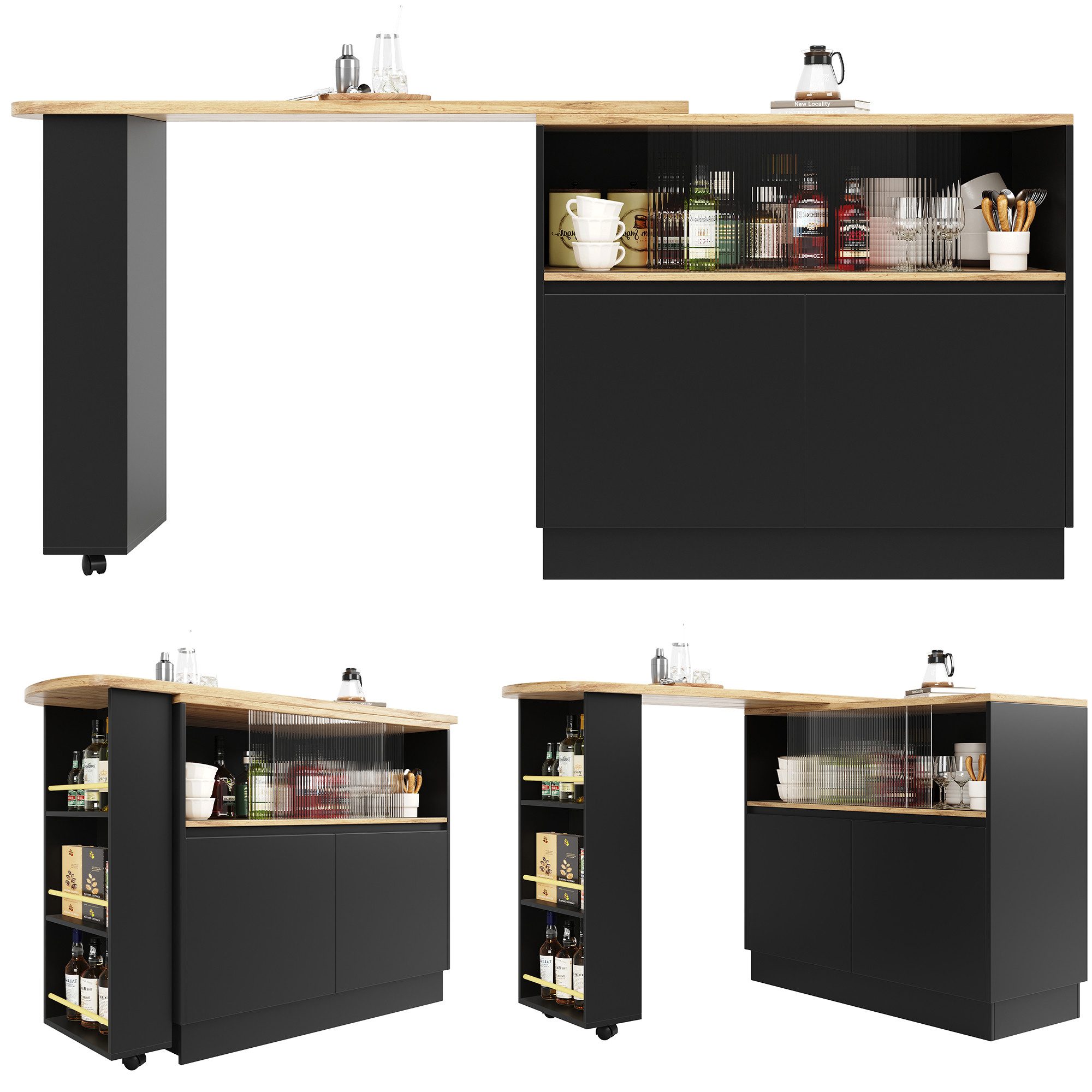 HAUSS SPOLE Bartisch 360° drehbare Essbar günstig online kaufen