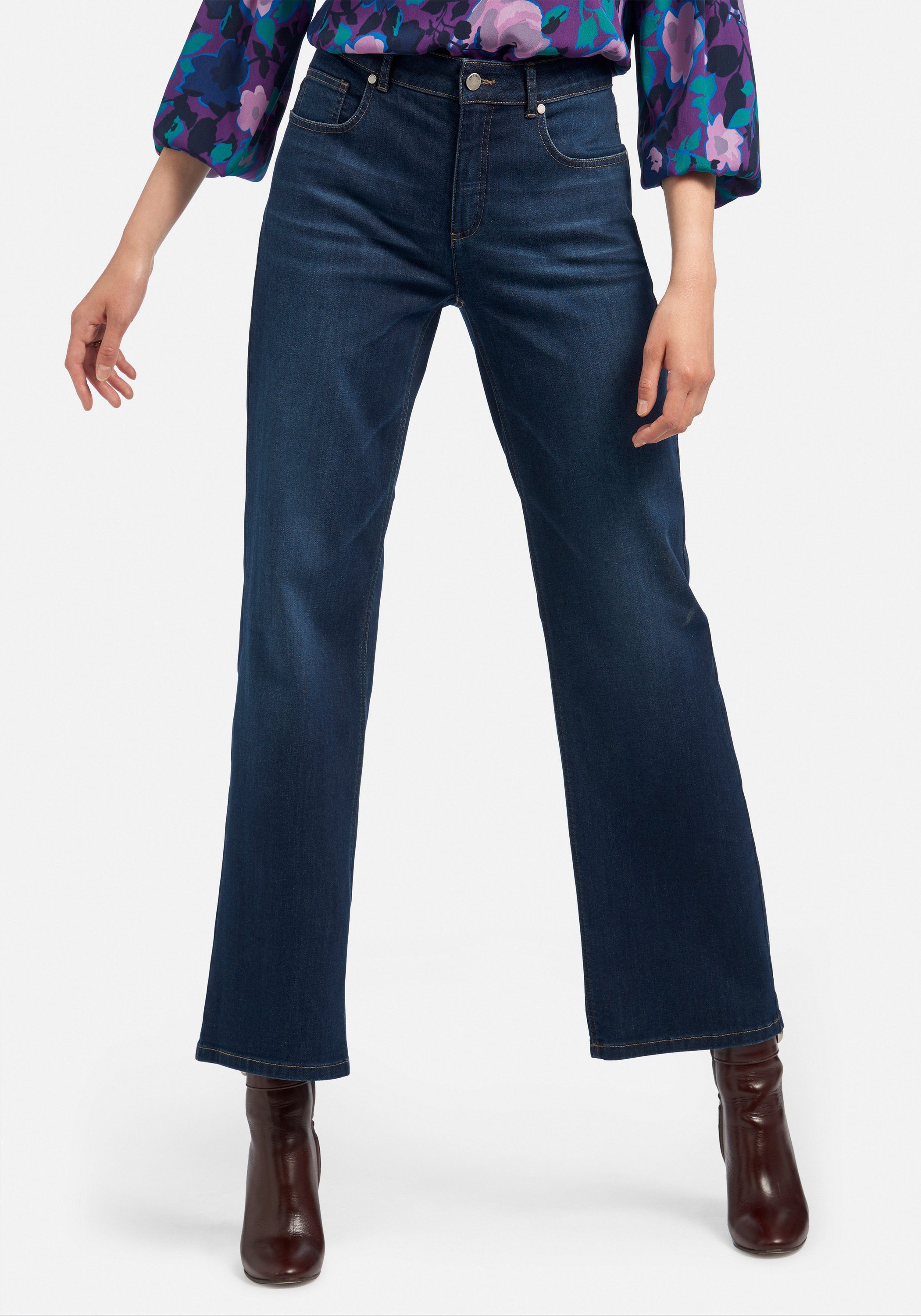 BLUE 5-Pocket-Jeans DENIM Raasch cotton Uta