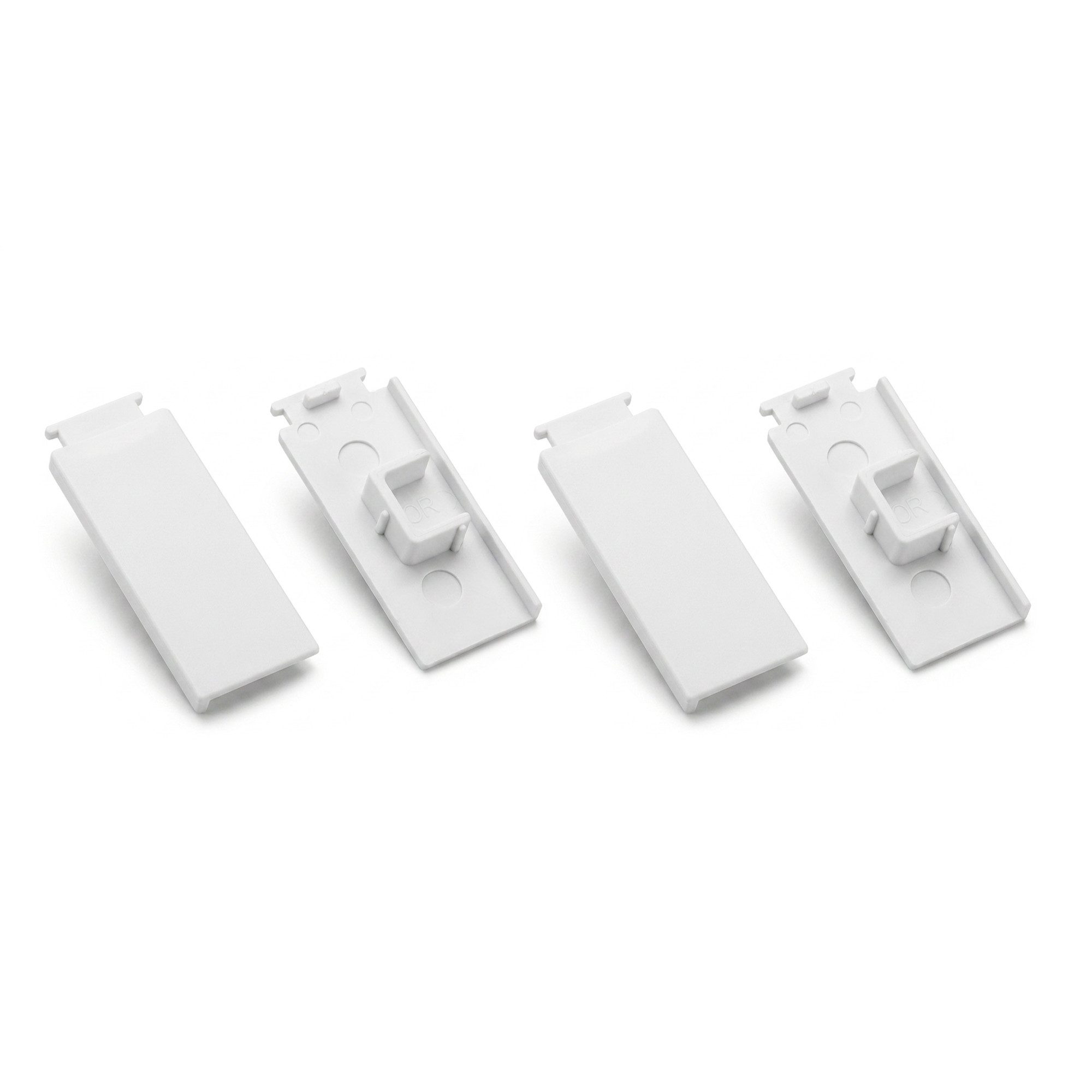 Bestlivings Gardinenschiene Seitendeckel, 1-läufig, geklemmt, Kunststoff, 2er-Pack, robust, Stopper-Funktion, Steckmontage, Made in EU