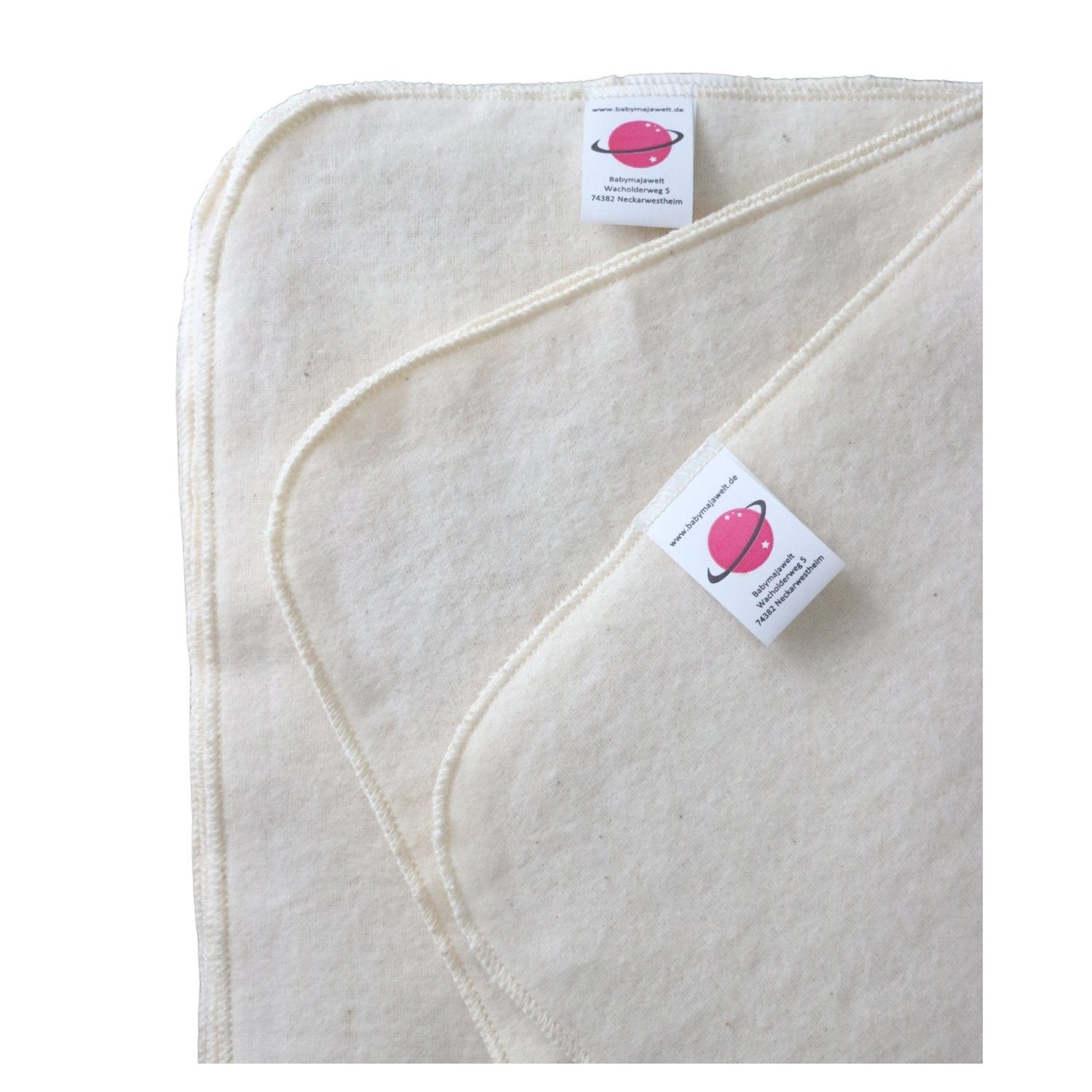 Babymajawelt Stoffwindeln Windeleinlagen 40x40 SUPER SOFT Faltwindeln Einlagen Babywindeln (Set, 10-St., 10 Stück), Waschbar, Allergikergeeignet, Weich, Saugfähig, Made in EU