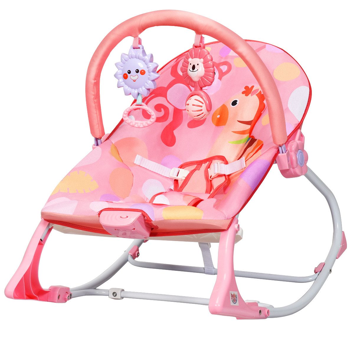 COSTWAY Babywippe Babysitz mit Vibrationsfunktion Musik