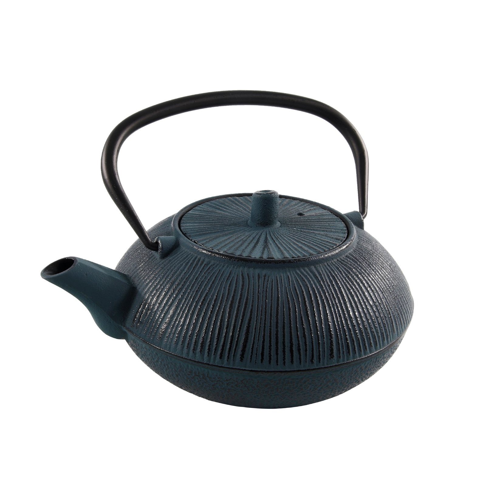 Neuetischkultur Teekanne Teekanne 0,8 Liter aus blauem Gusseisen, 0.8 l, (Stück, Stück), Kanne für Heißgetränke
