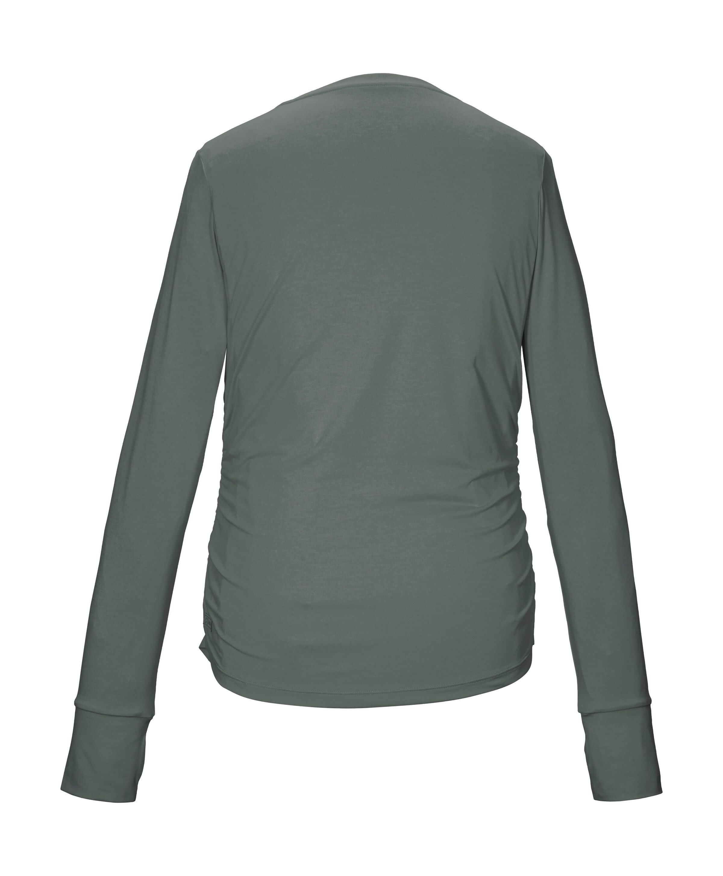 Killtec Langarmshirt KOS 173 WMN LS SHRT Atmungsaktiv, schnelltrocknend, dehnbar, Daumenlöcher, Raffung