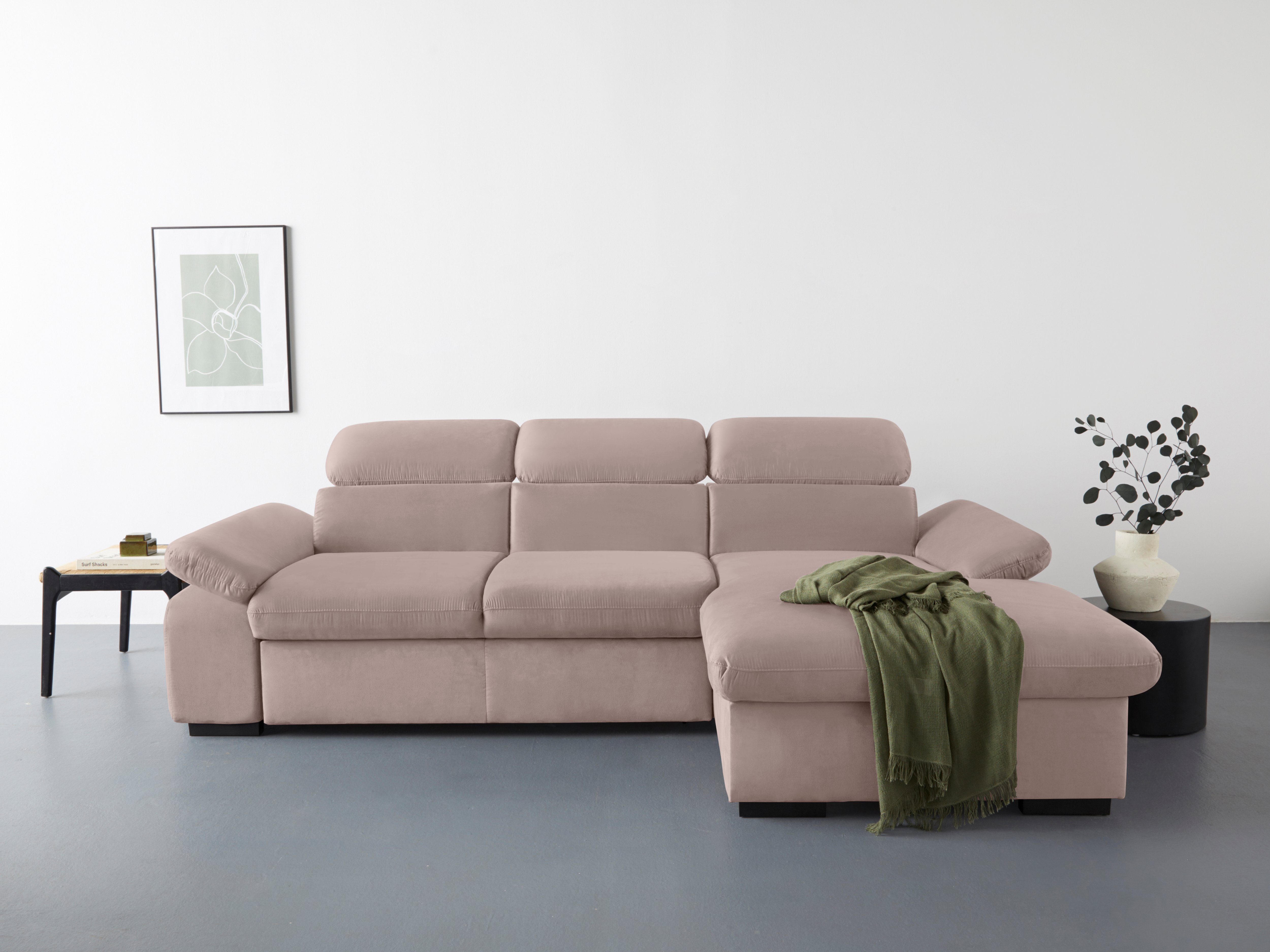 COTTA Ecksofa "Lola L-Form mit Kopfteilfunktion & Hocker", (Set, mit Hocker günstig online kaufen
