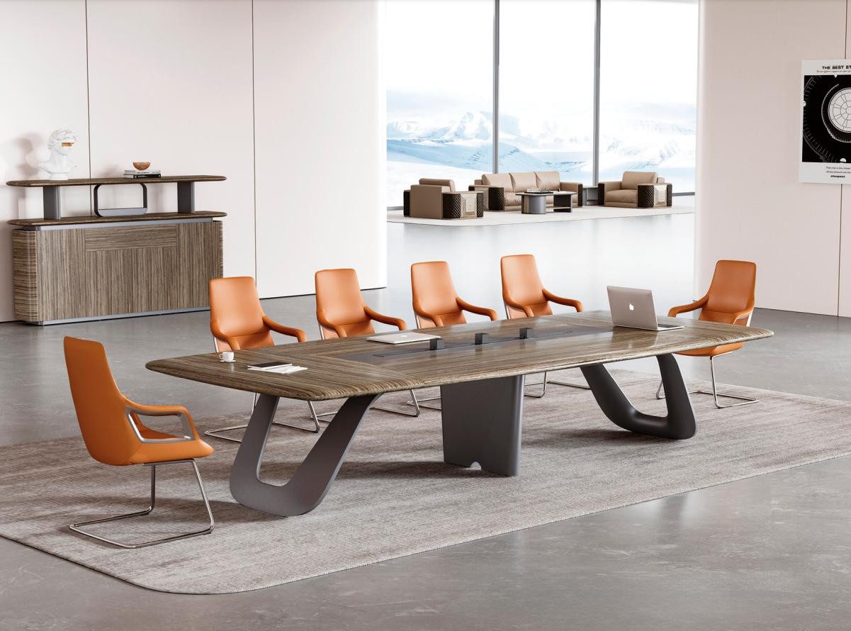 JVmoebel Schreibtisch Edler Designer-Schreibtisch aus dunklem Holz mit praktischen Regalen (1-St., Schreibtisch), Made in Europa