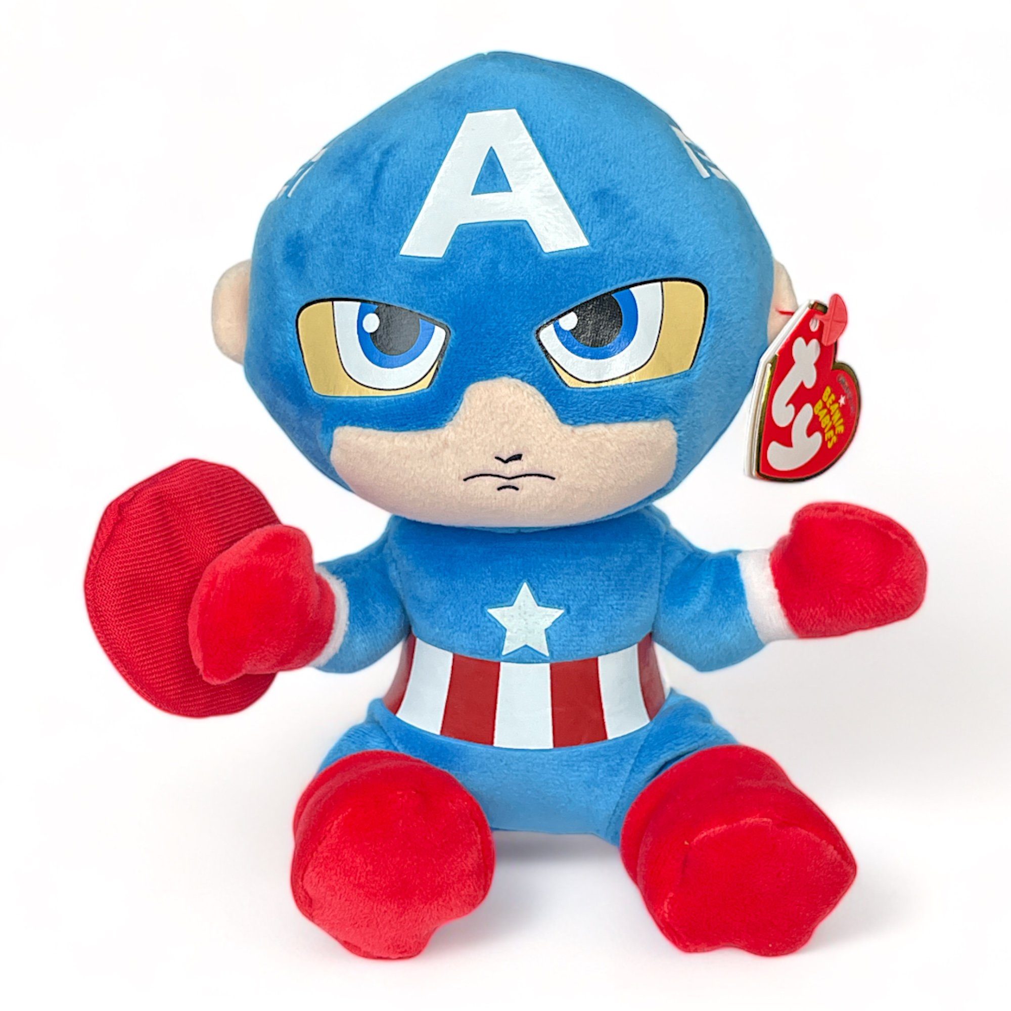 Ty® Plüschfigur Captain America (18 cm) - Marvel