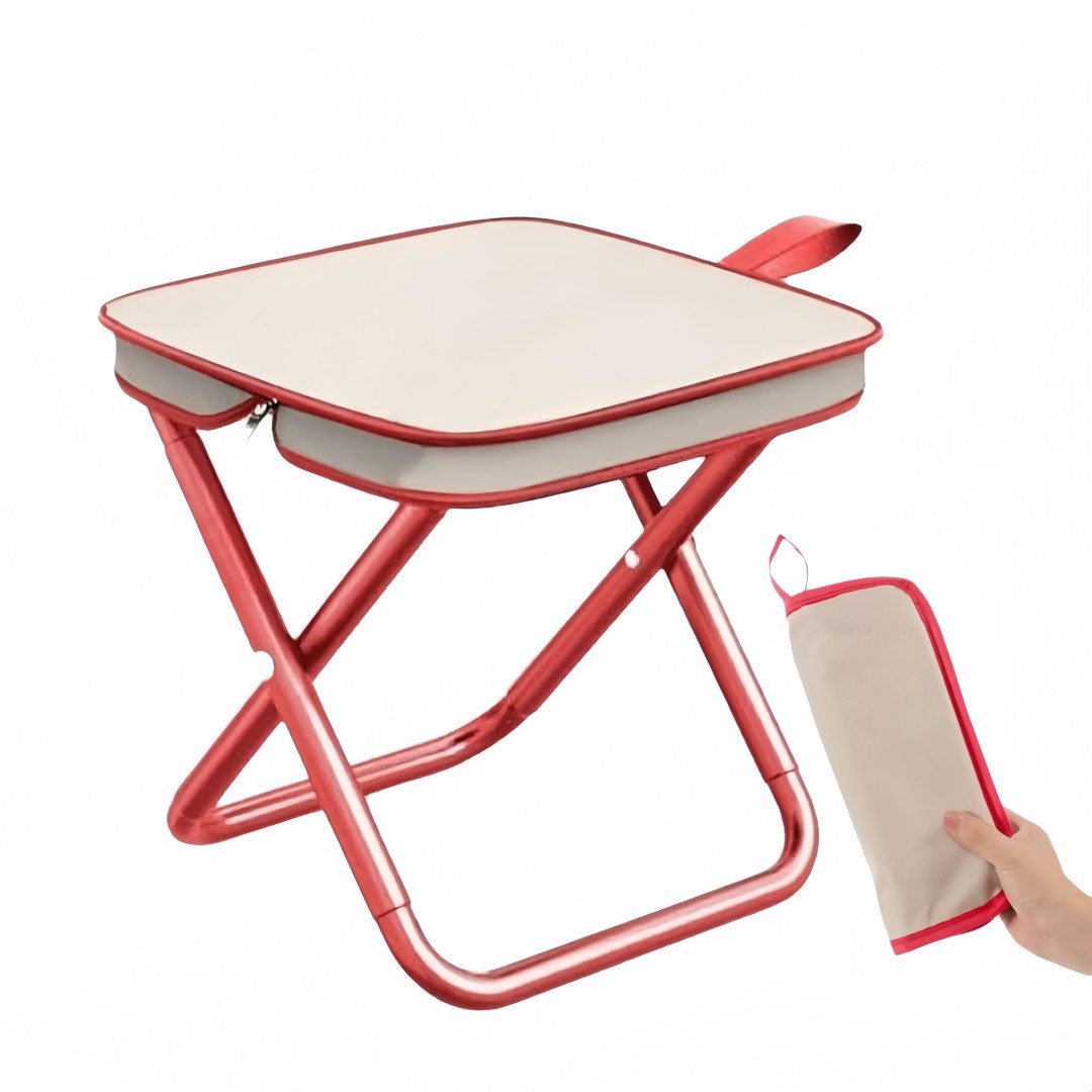 FOUORTUNATE-BEE Campinghocker Faltbarer Outdoor Hocker tragbar Camping Angelstuhl Picknick, Leichter Klapphocker für Reisen Wandern Camping Angeln Outdoor