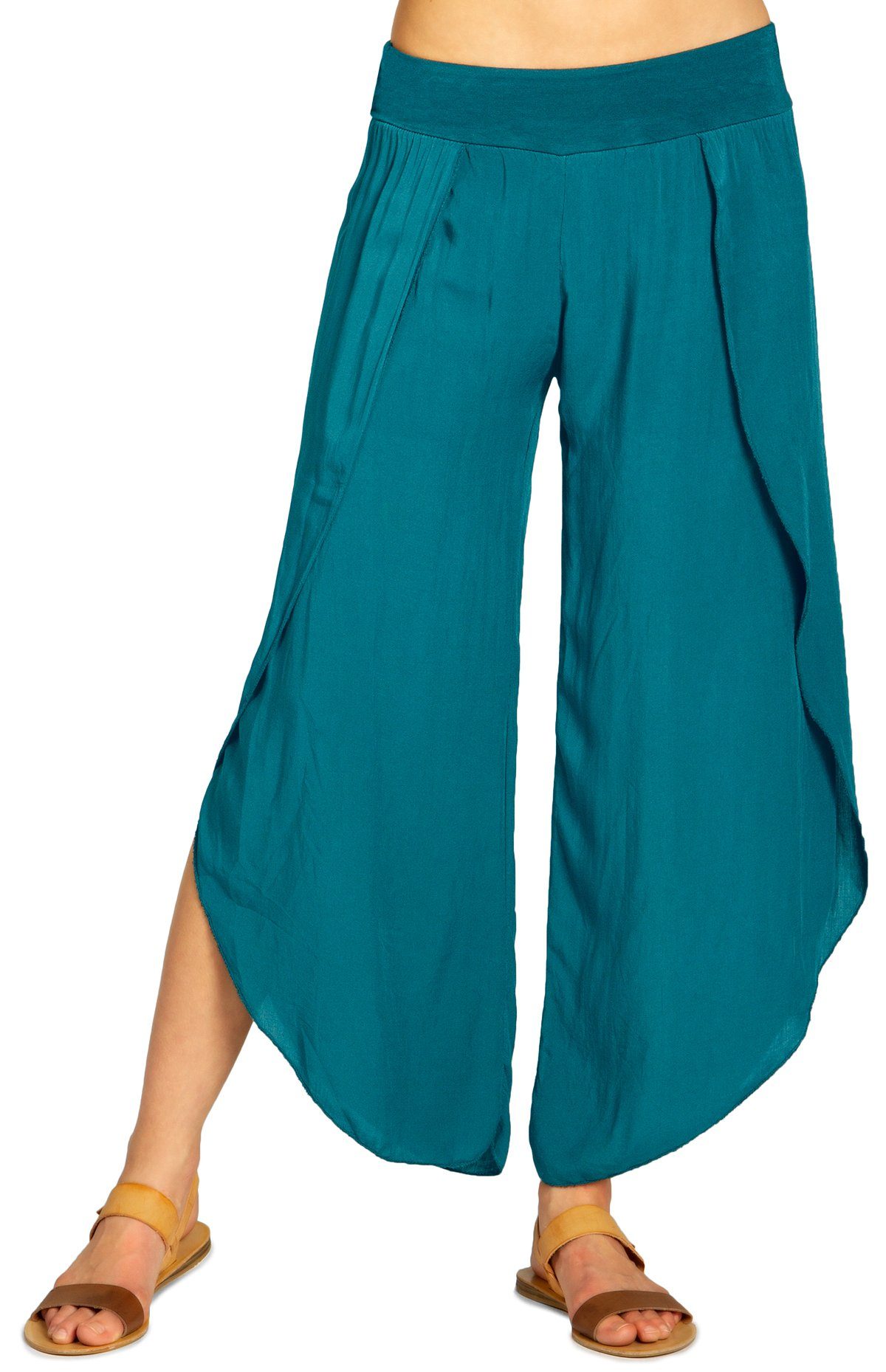 Caspar Stoffhose KHS047 elegante Damen Sommerhose aus angenehm leichter Viskose