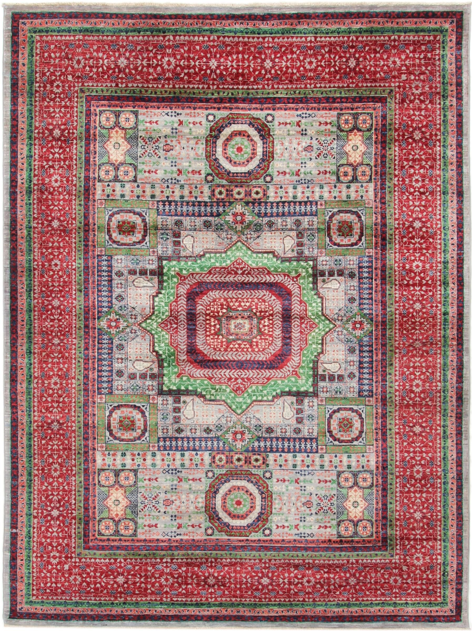 Nain Trading Orientteppich Mamluk 182x243 Handgeknüpfter Orientteppich, rechteckig, Höhe: 10 mm