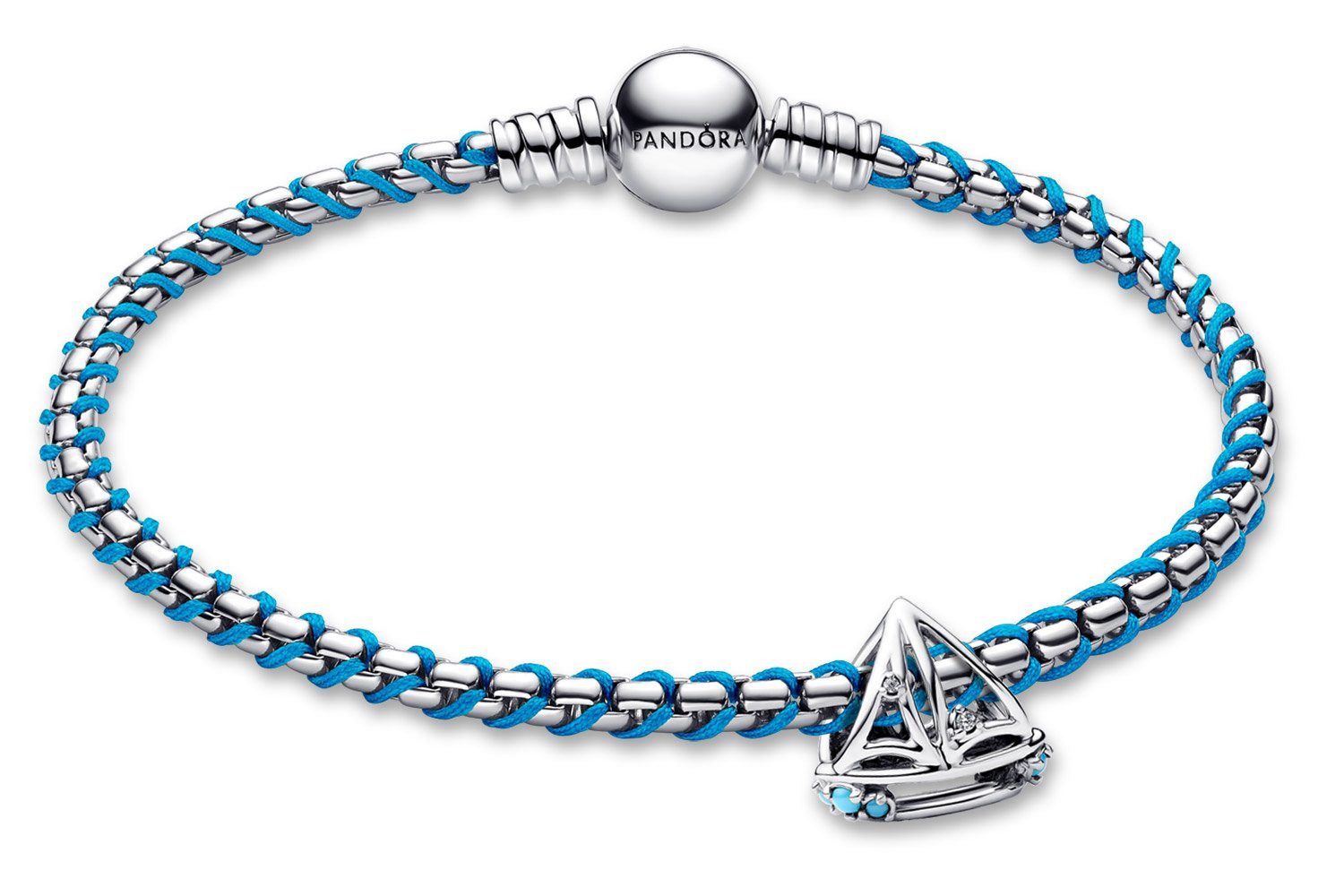 Pandora Schmuckset Damen-Geschenk-Set Segelboot Türkisfarben