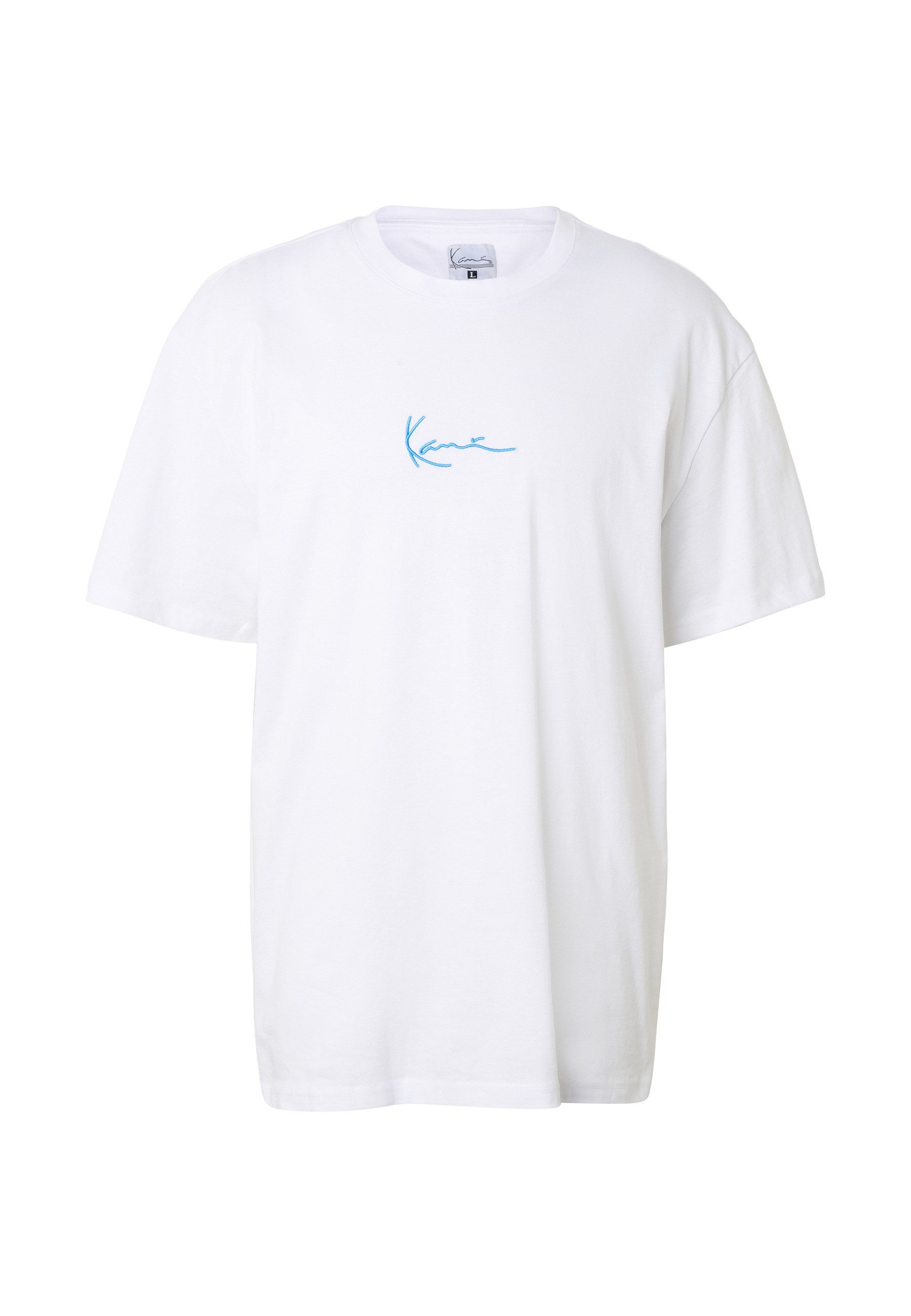 Karl Kani Kurzarmshirt Karl Kani Herren Small Signature Blue Logo Tee white (1-tlg)