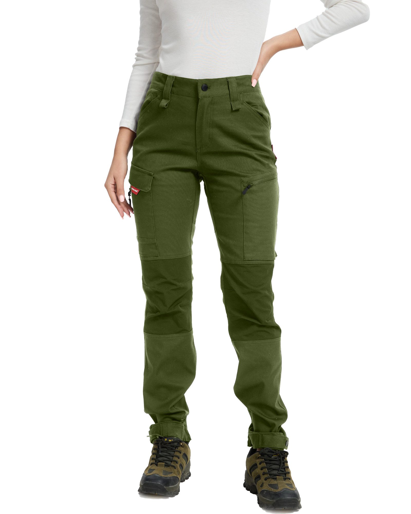 WORK IDEA Trekkinghose Damen-Wanderhose, Stretch-Slim Fit, wasserabweisend (1-tlg) geeignet für Outdoor-Aktivitäten, S-5XL