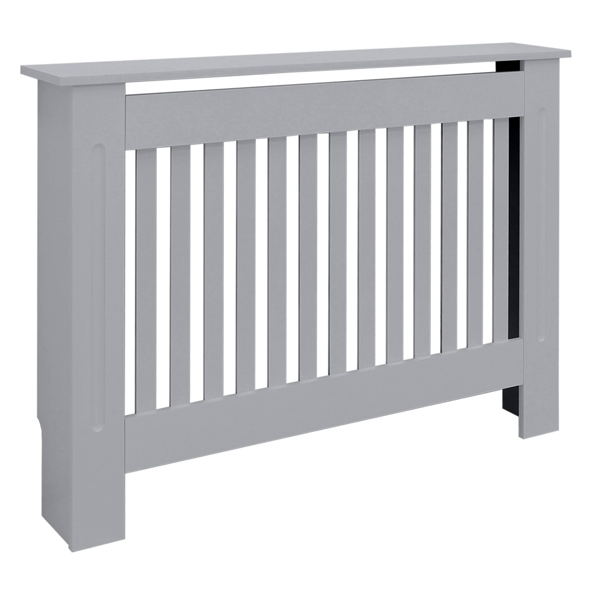 ML-DESIGN Heizungsverkleidung Heizkörperabdeckung aus Holz Heizkörperverkleidung für die Heizung, Zubehör für Heizkörper, Heizungsabdeckung lackiert Landhausstil 112x19x82 cm Grau aus MDF
