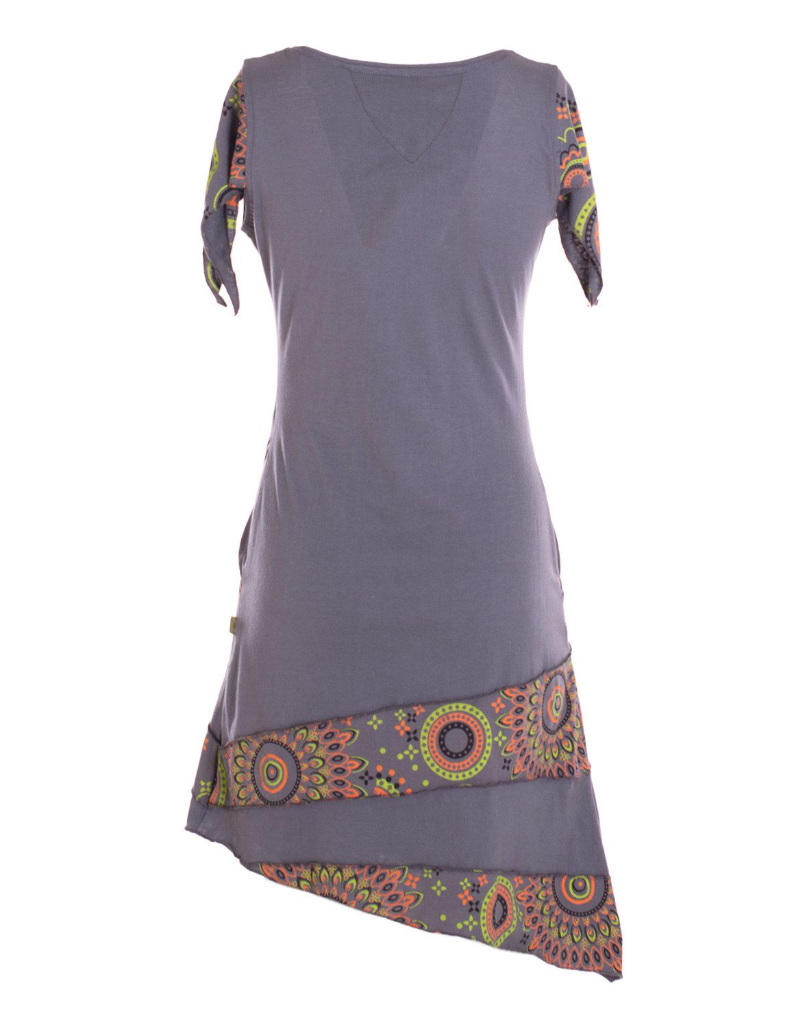 Vishes Zipfelkleid Damen Baumwolle Patchwork Design günstig online kaufen