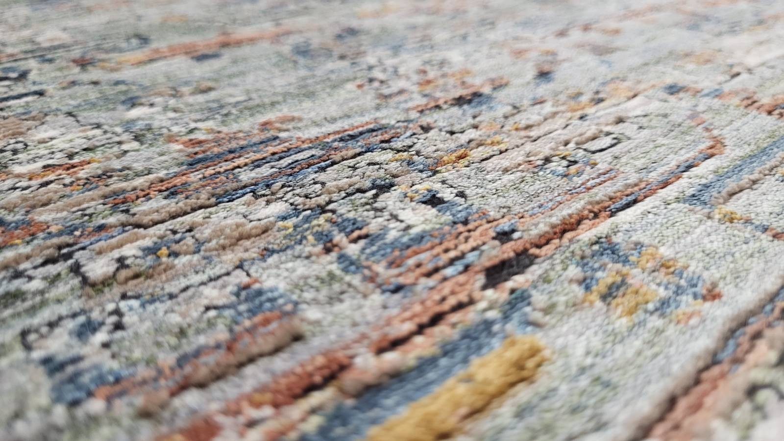 Rug Studios Teppich ASKANIA HERITAGE FN29H, Rechteckig, Höhe: 10 mm, modern, 40 x 60 cm, Grau-Grün