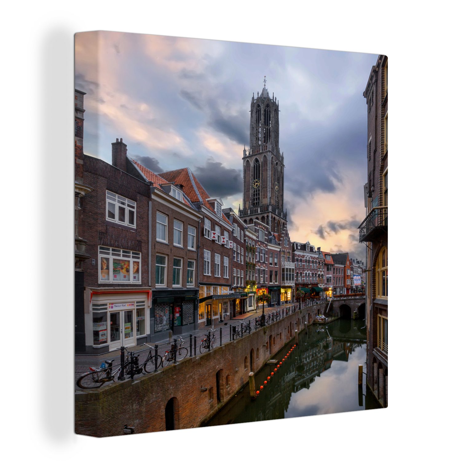 OneMillionCanvasses® Leinwandbild Wasser - Utrecht - Luft, (1 St), Leinwand Bilder für Wohnzimmer Schlafzimmer