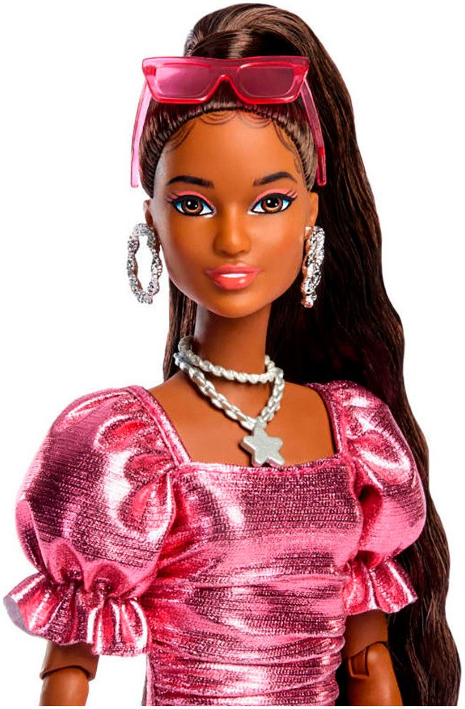 Barbie Anziehpuppe Barbie Deluxe Style im rosa Metallic Outfit günstig online kaufen