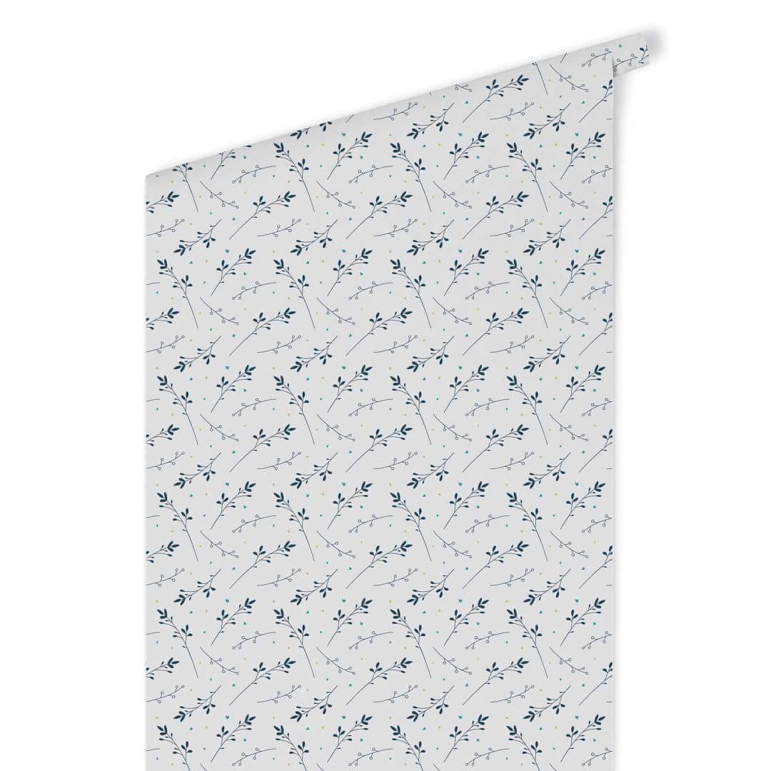 K&L Wall Art Mustertapete Elegante Schlafzimmer Vliestapete Blaue Gräser Weizen Blume, Wiese Tapete