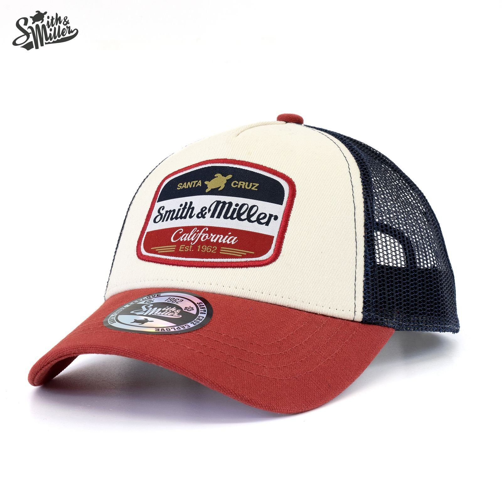 Smith & Miller Trucker Cap Basecap Vicent rot/beige - 1 Stück günstig online kaufen
