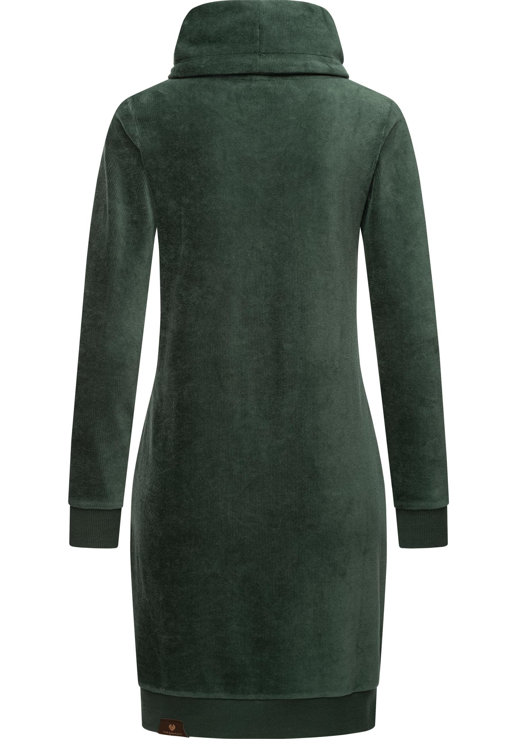 Ragwear Sweatkleid Chloe Velvet stylisches Langarmkleid in Samtoptik