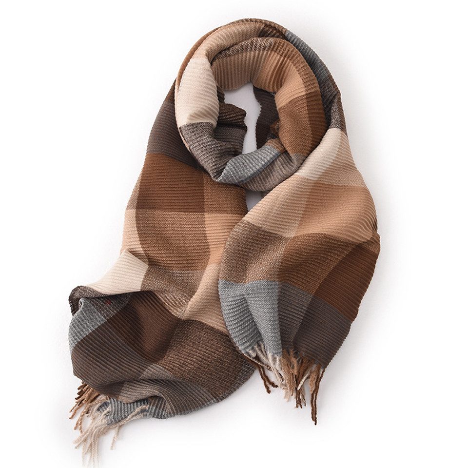 Coonoor Kaschmirschal Eleganter Damen Kaschmirschal, Winterdicke Schulterdecke, Mit Fransen, unverzichtbares Accessoire für Herbst und Winter