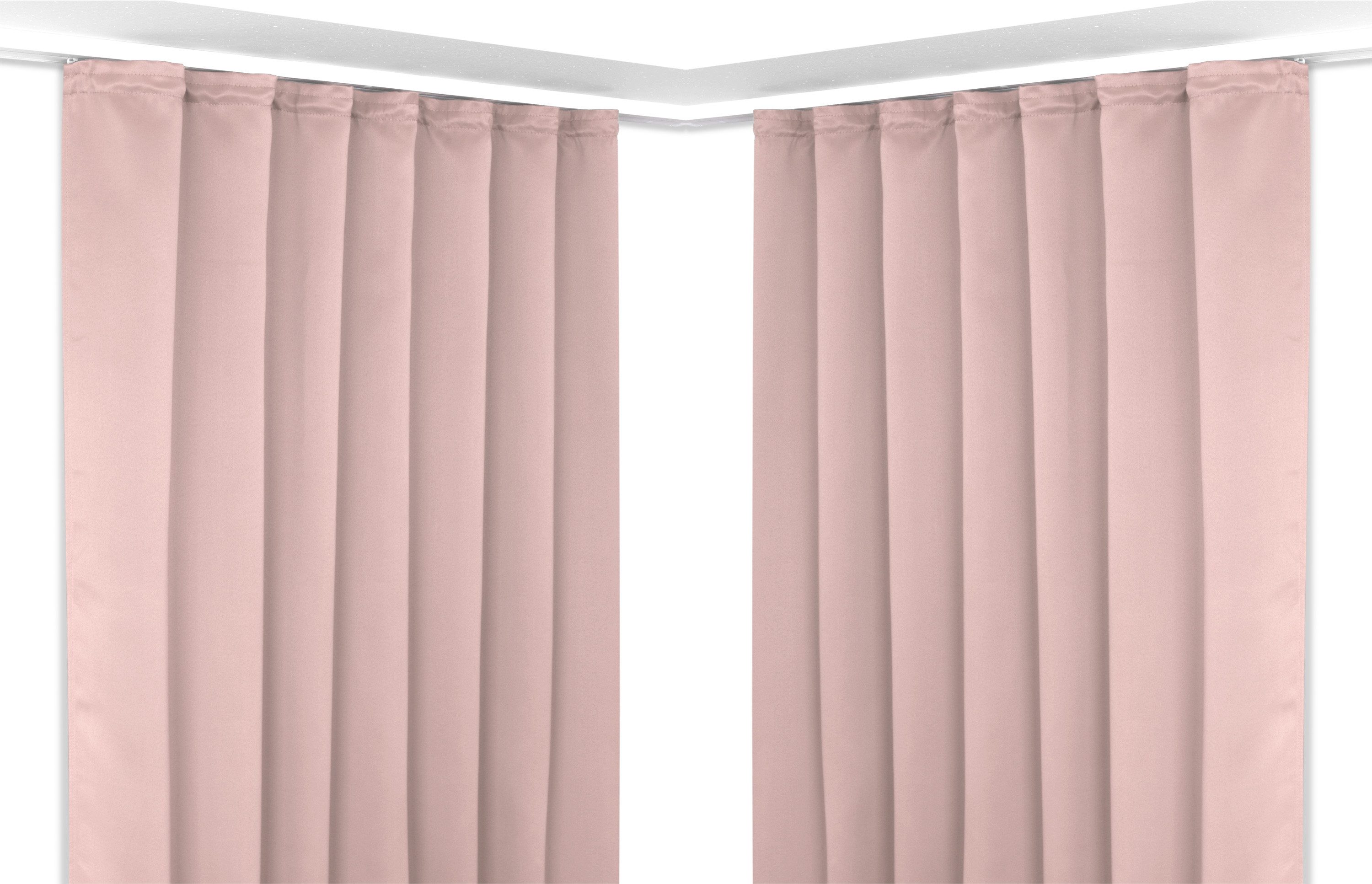 Beautex Verdunkelungsvorhang 2er Set Verdunkelungsgardine mit U-Band, Blackout Vorhang abdunkelnd (2 St), Kräuselband, verdunkelnd